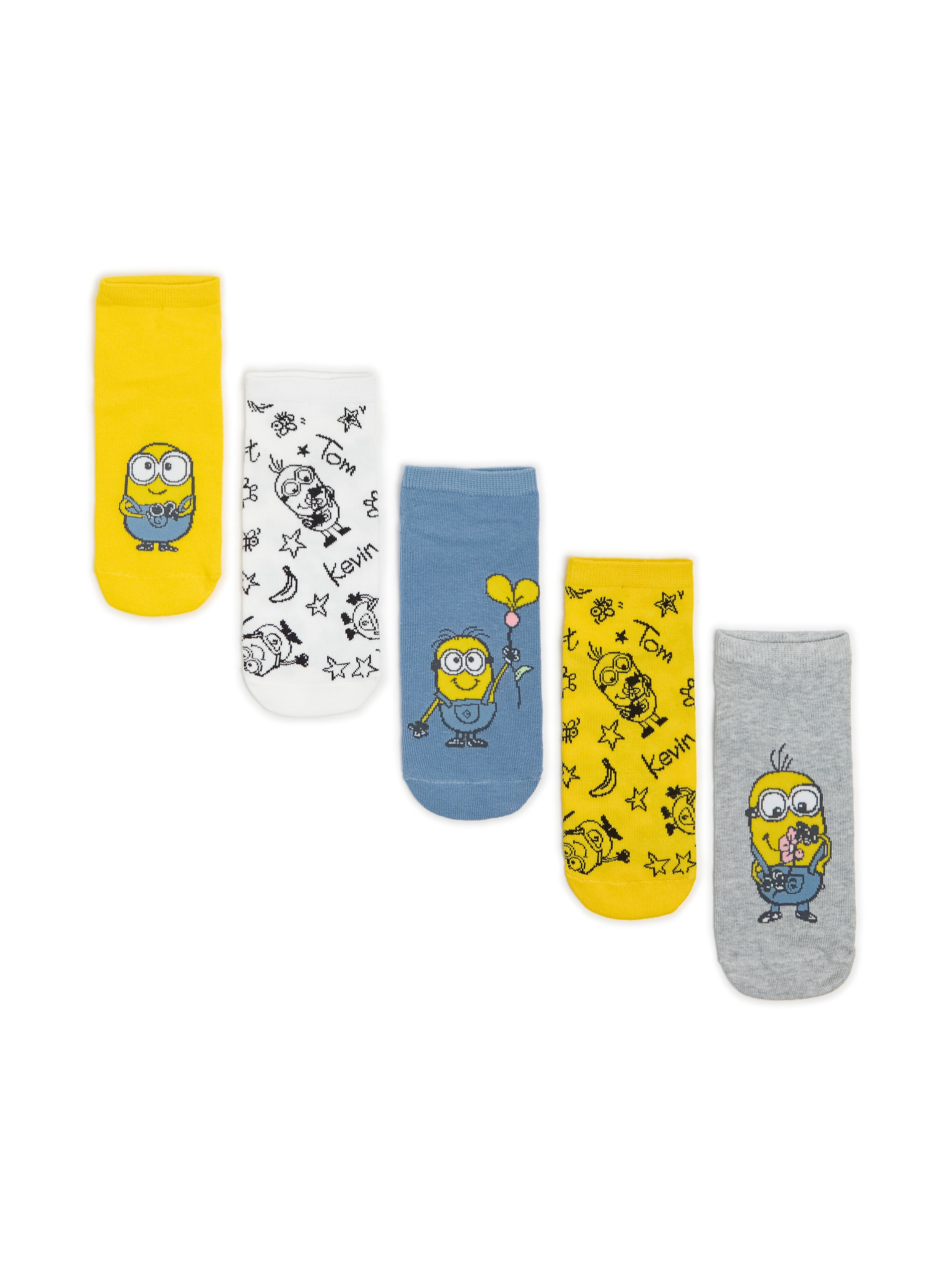 Cropp - 5 Pack Ponožky Minions - Vícebarevná