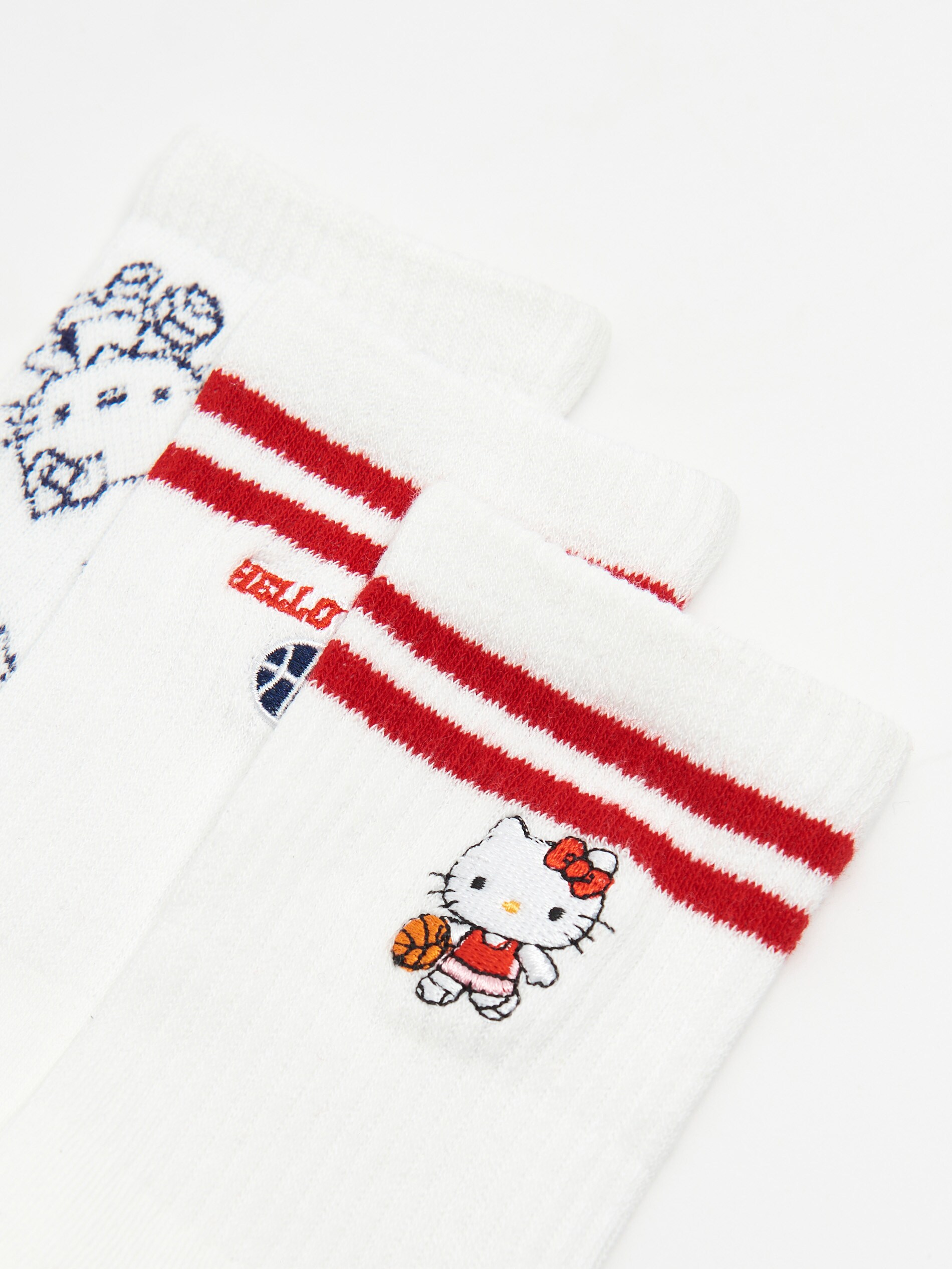 Cropp - Pack De 3 Pares De Calcetines Hello Kitty - Blanco