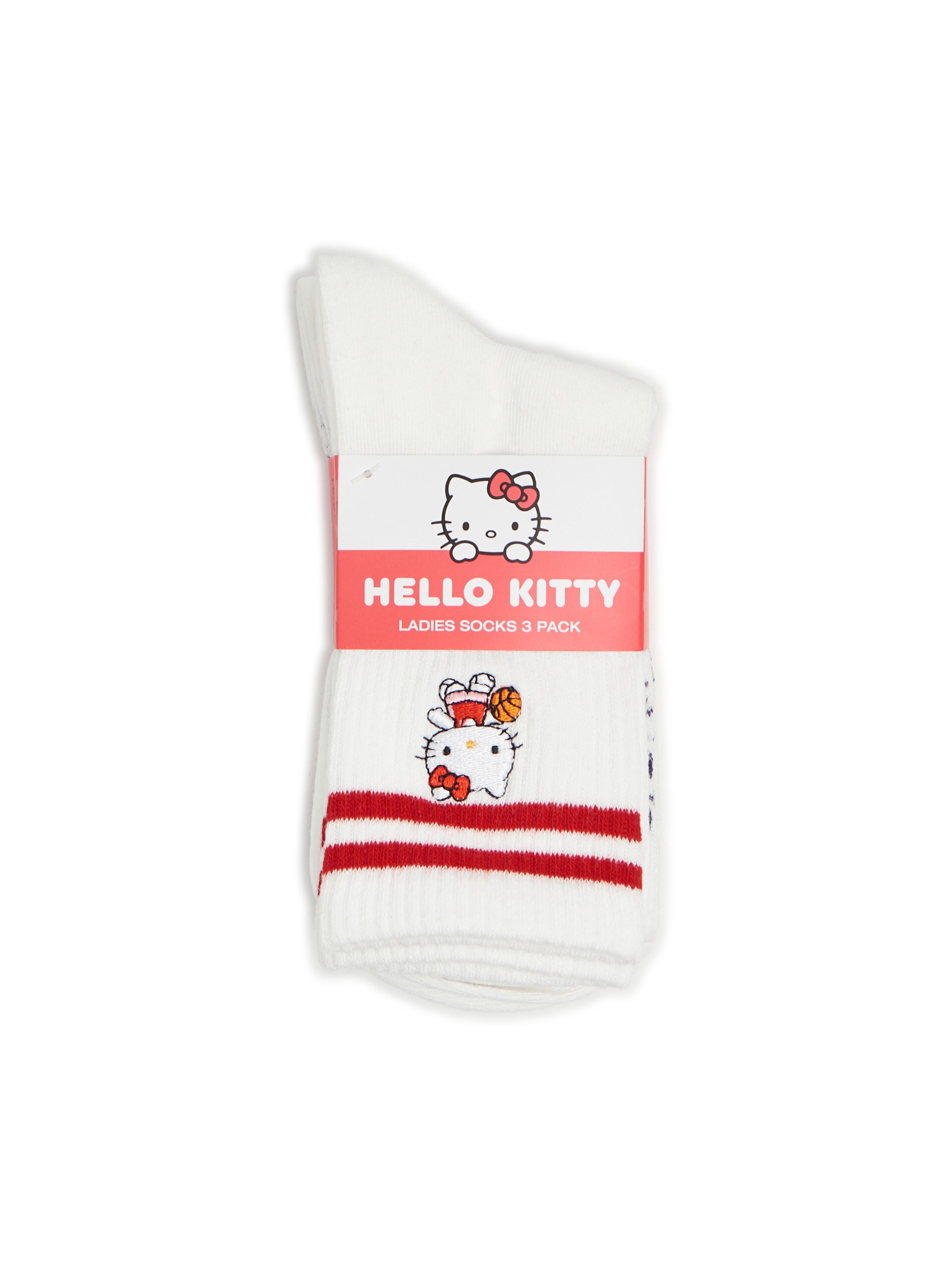 Cropp - Pack De 3 Pares De Calcetines Hello Kitty - Blanco