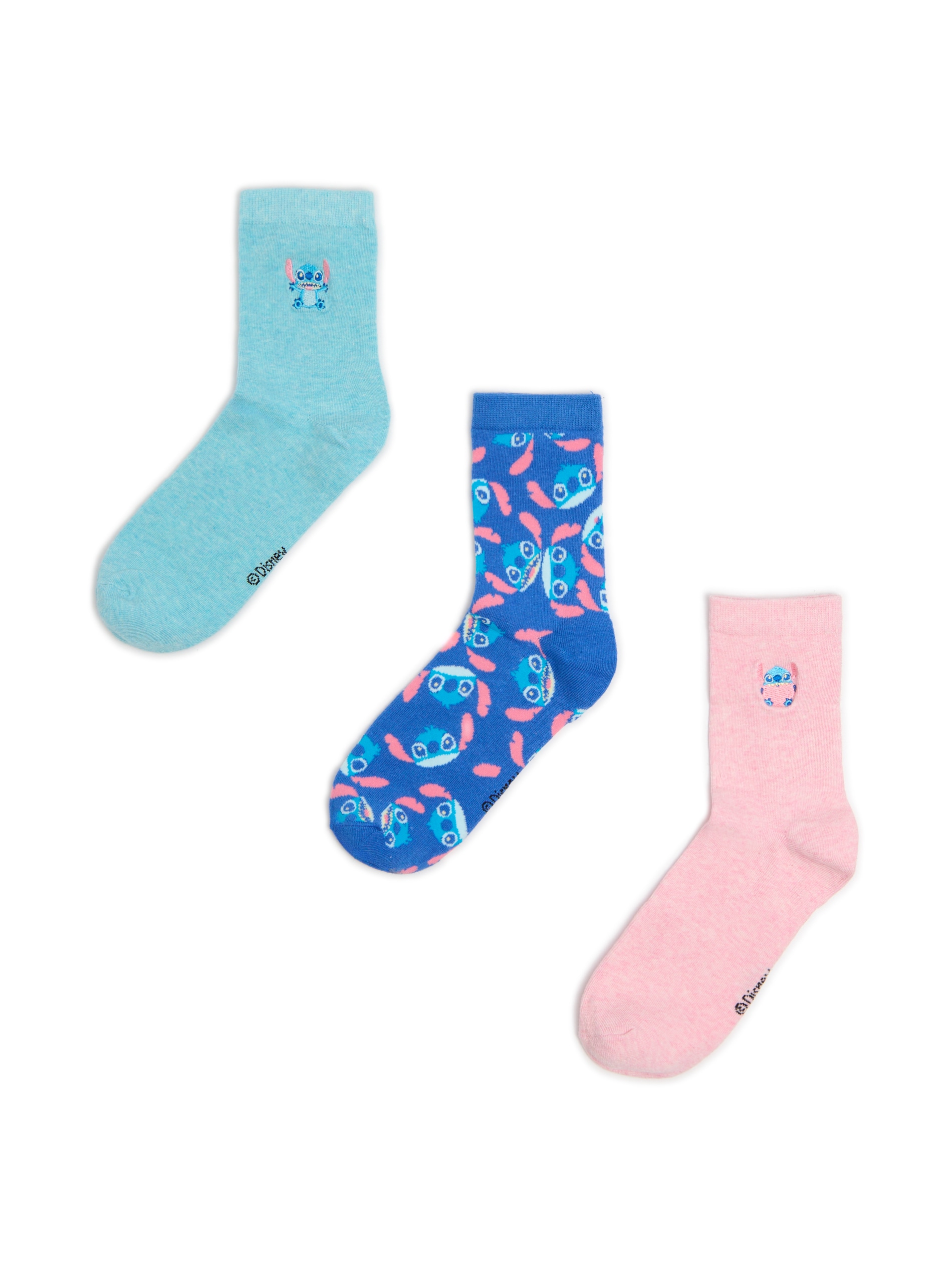 Cropp - Pack De 3 Pares De Calcetines Stitch - Multicolor