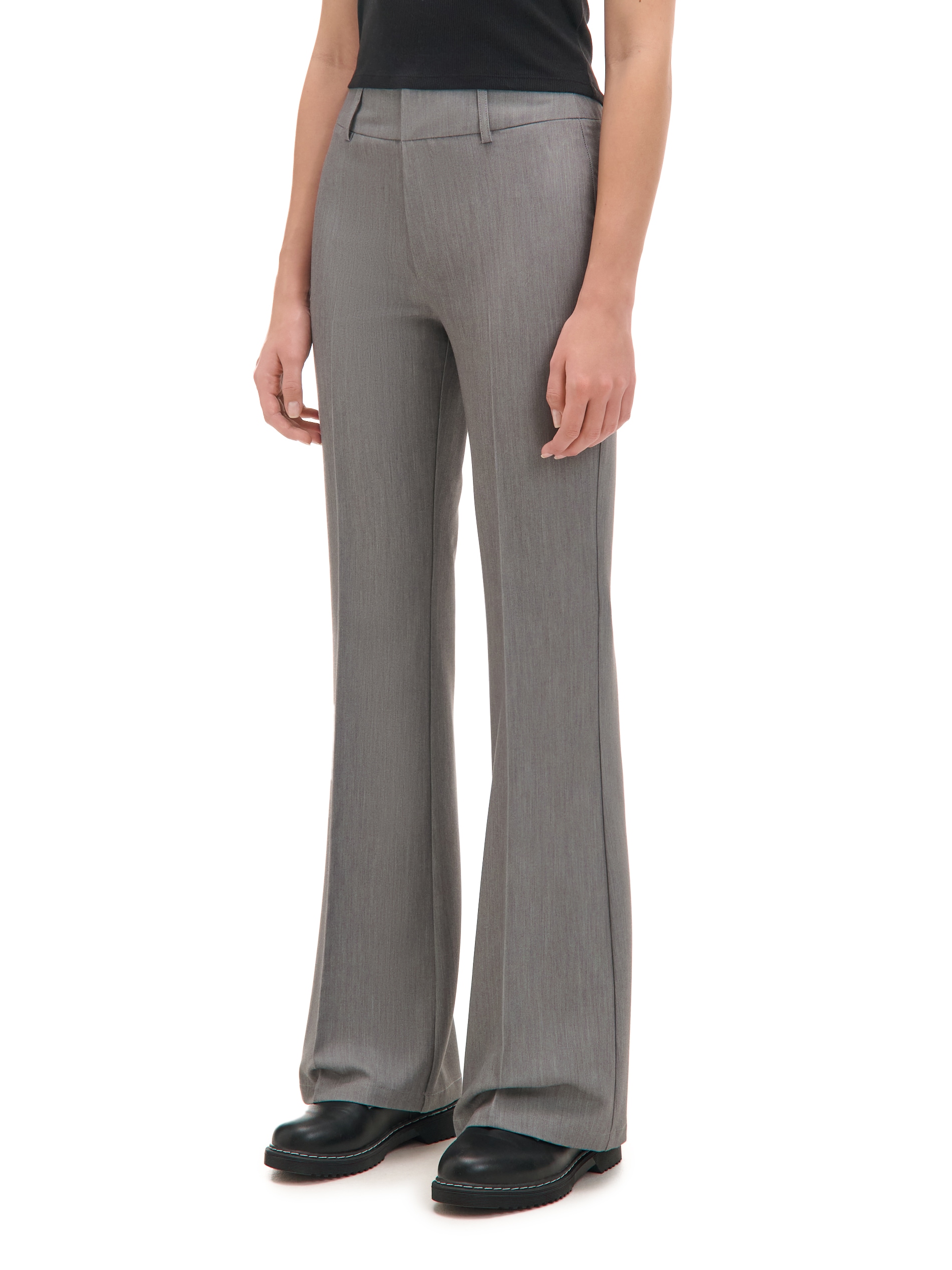 Cropp - Pantalón Acampanado - Gris Oscuro