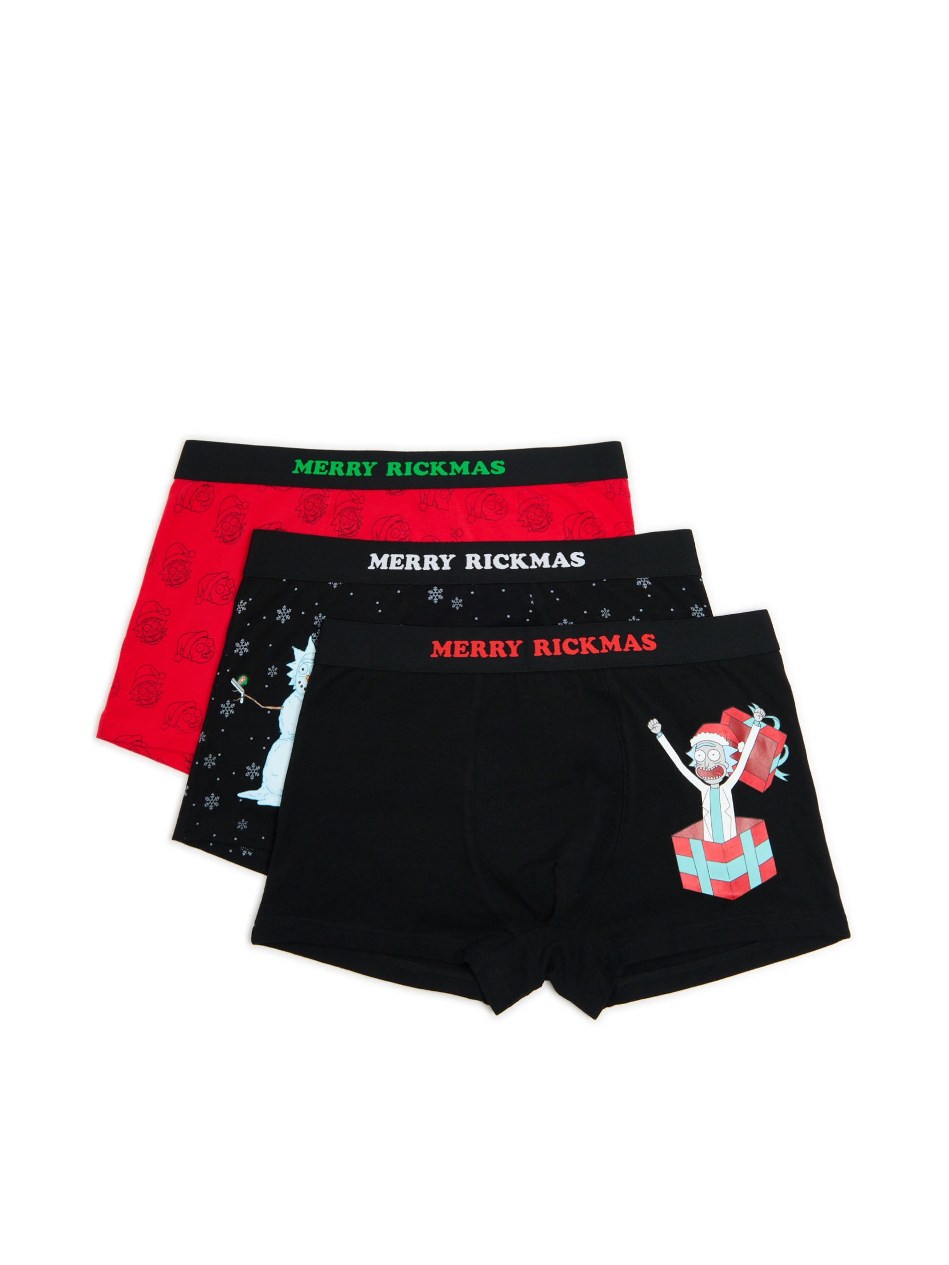 Cropp - Confezione Da 3 Boxer Di Natale Rick And Morty - Nero