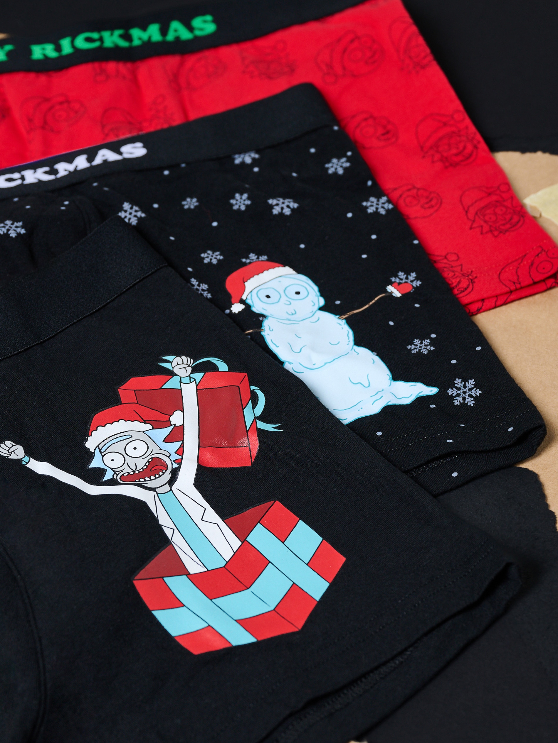 Cropp - Confezione Da 3 Boxer Di Natale Rick And Morty - Nero