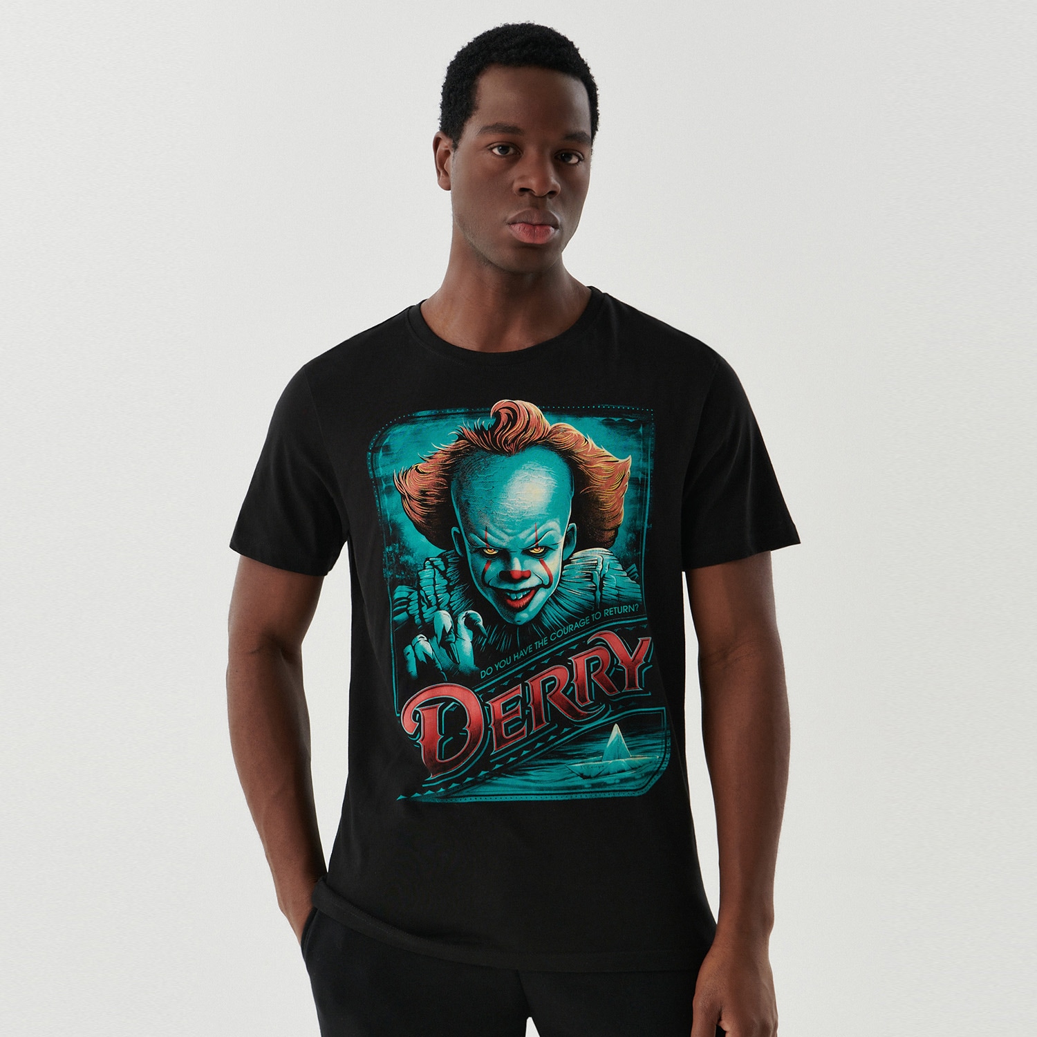 Cropp - tricou pennywise - negru