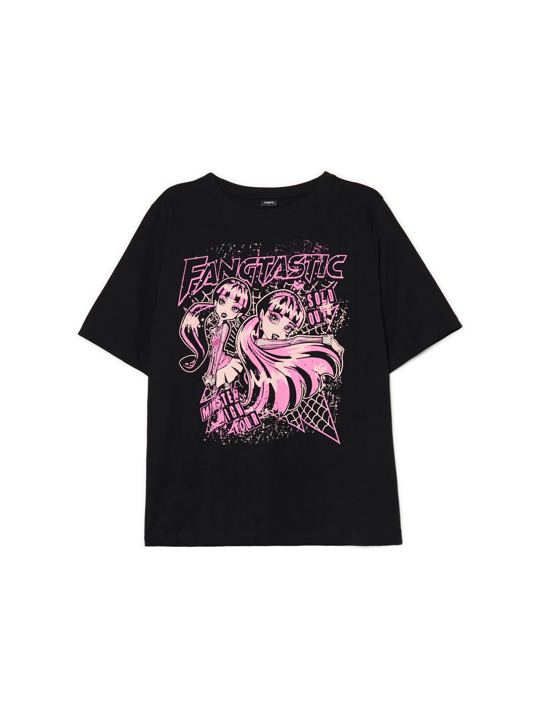 Cropp - Nyomott mintás fekete póló Monster High - fekete termék 2. képe