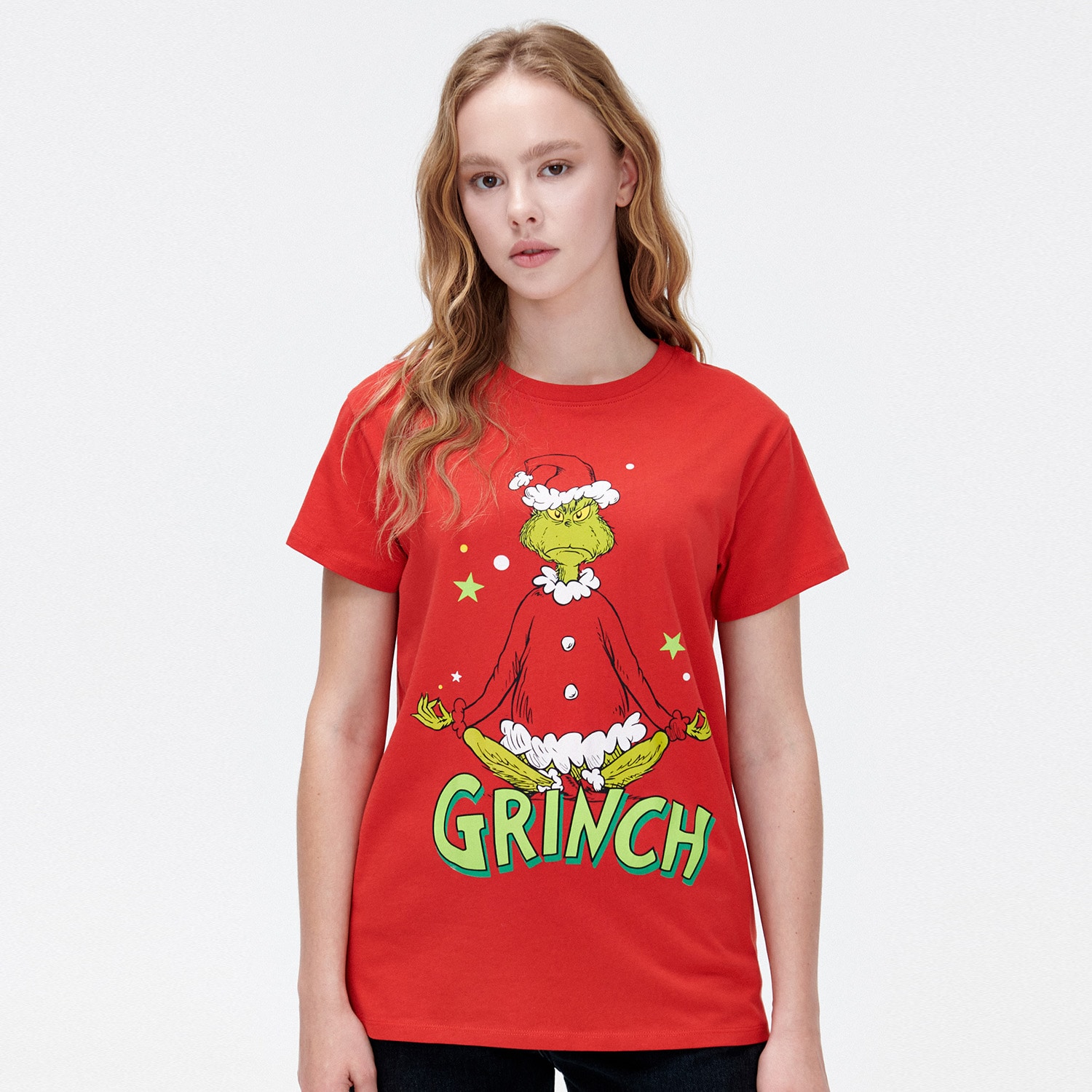 Cropp - tricou de crăciun cu imprimeu grinch - roșu