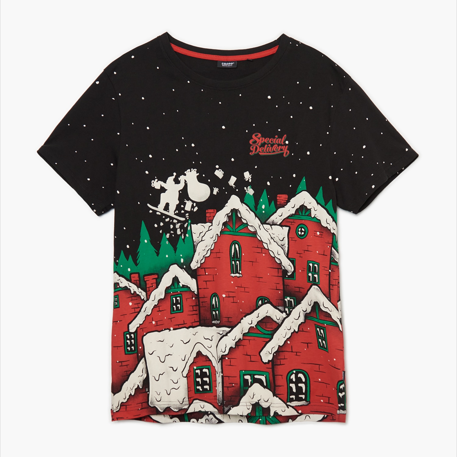 Cropp - tricou de crăciun - negru