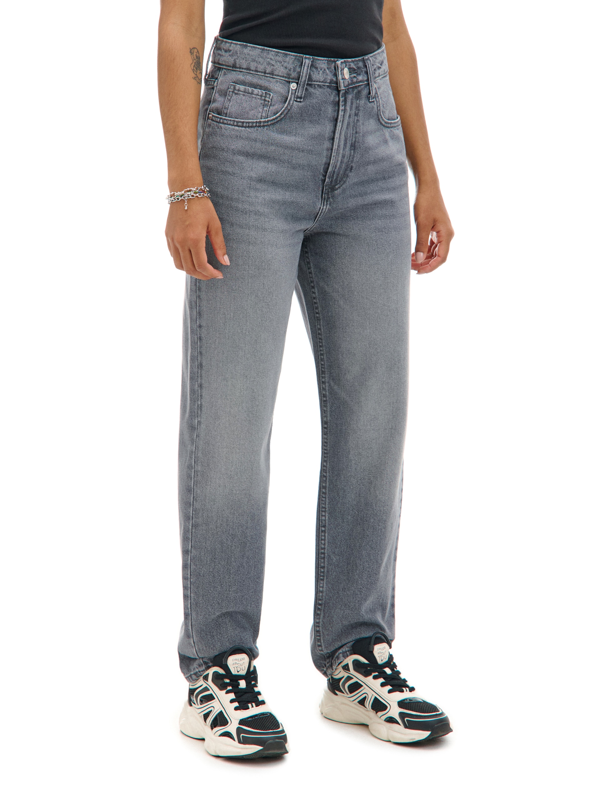 Cropp - Mom Jeans - Grigio