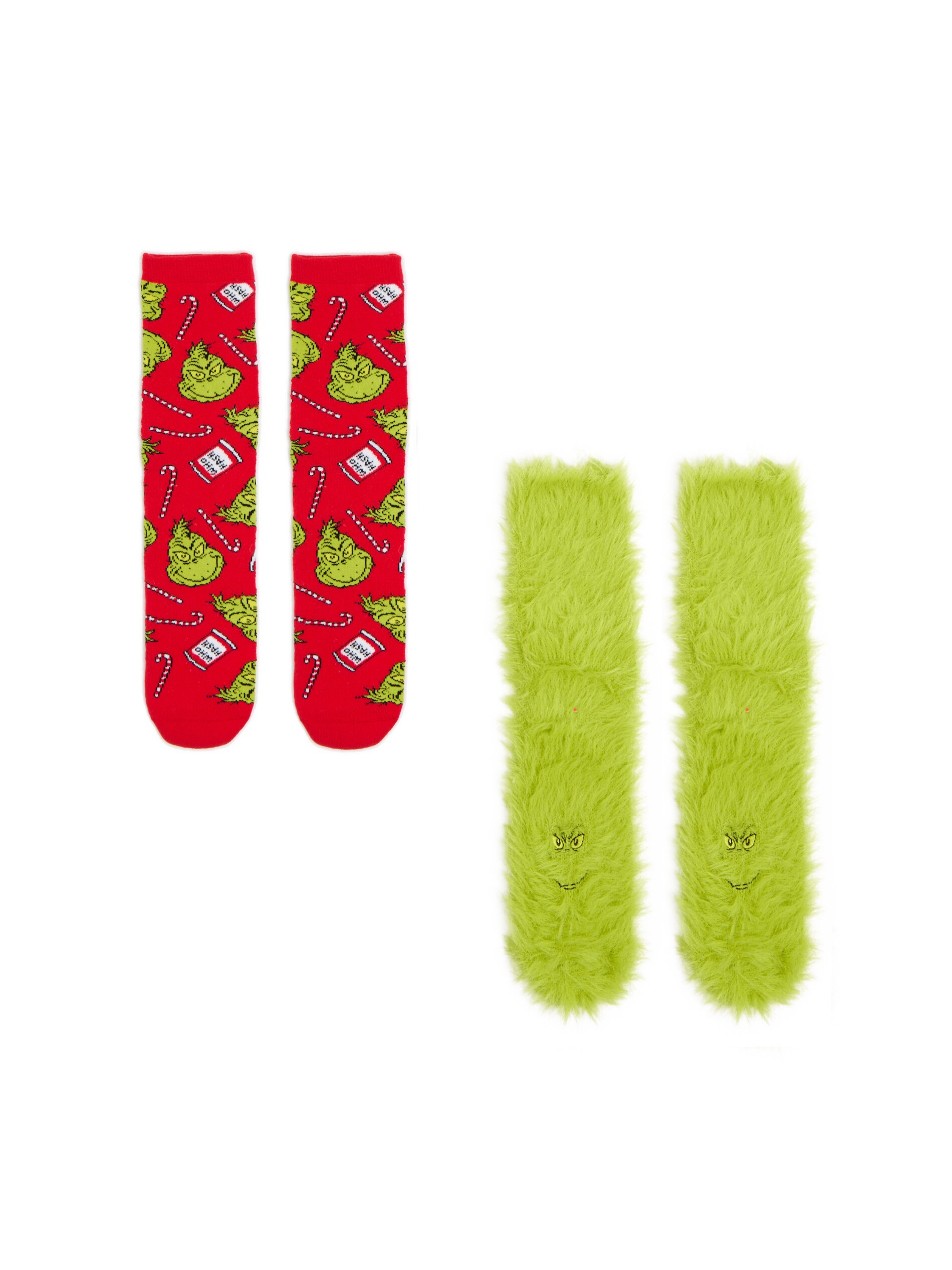 Cropp - Pack De 2 Pares De Calcetines Navideños Grinch - Verde