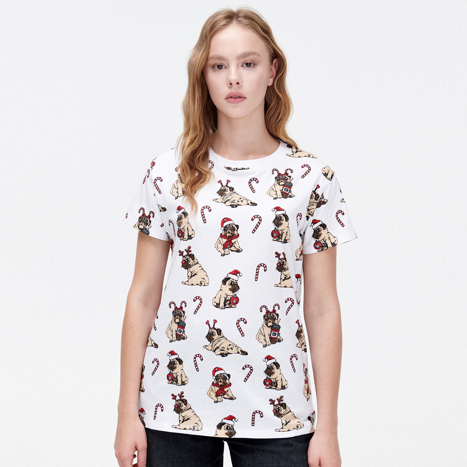 Cropp - tricou de crăciun - alb
