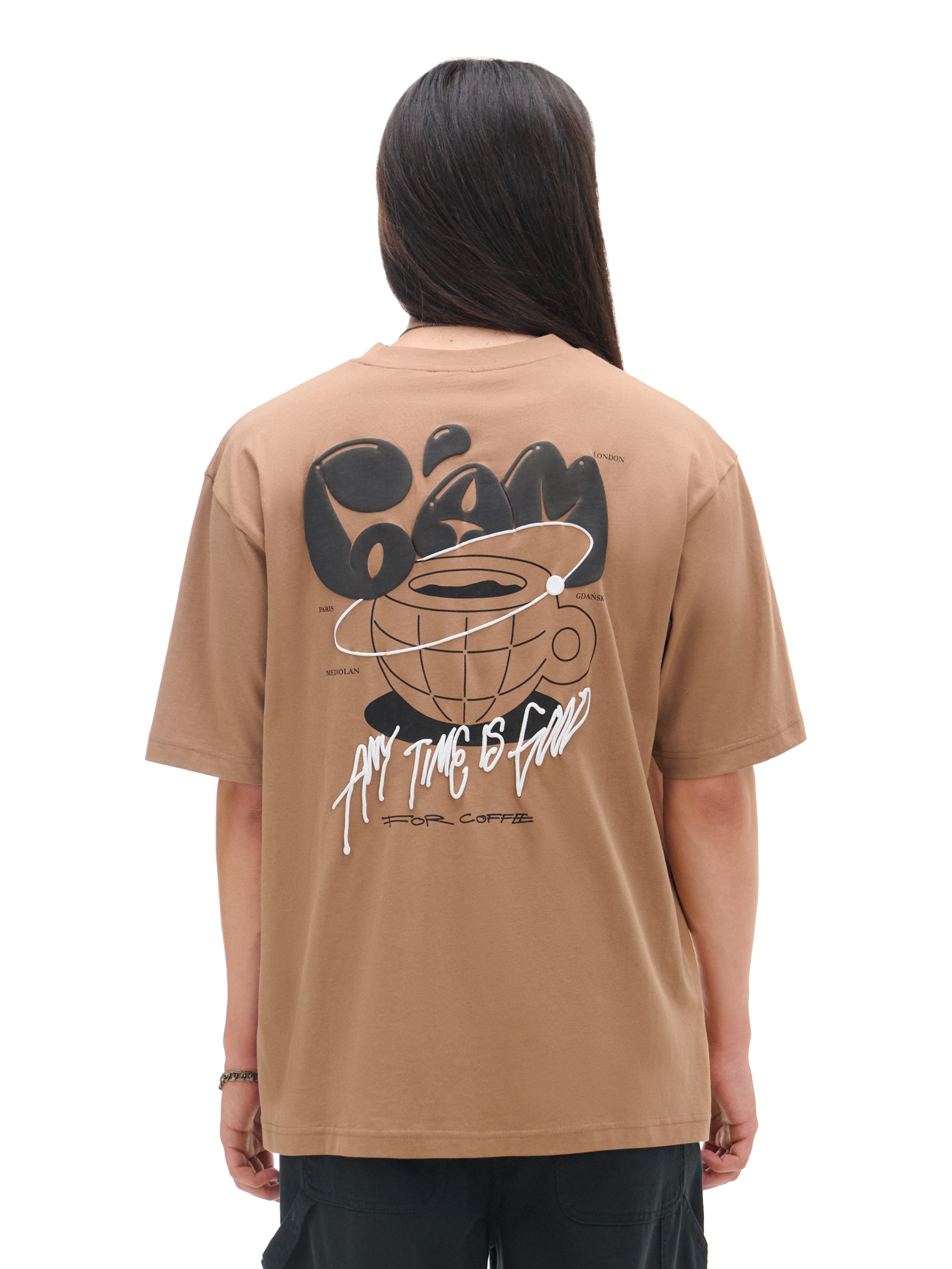 Cropp - Camiseta Estampada - Café