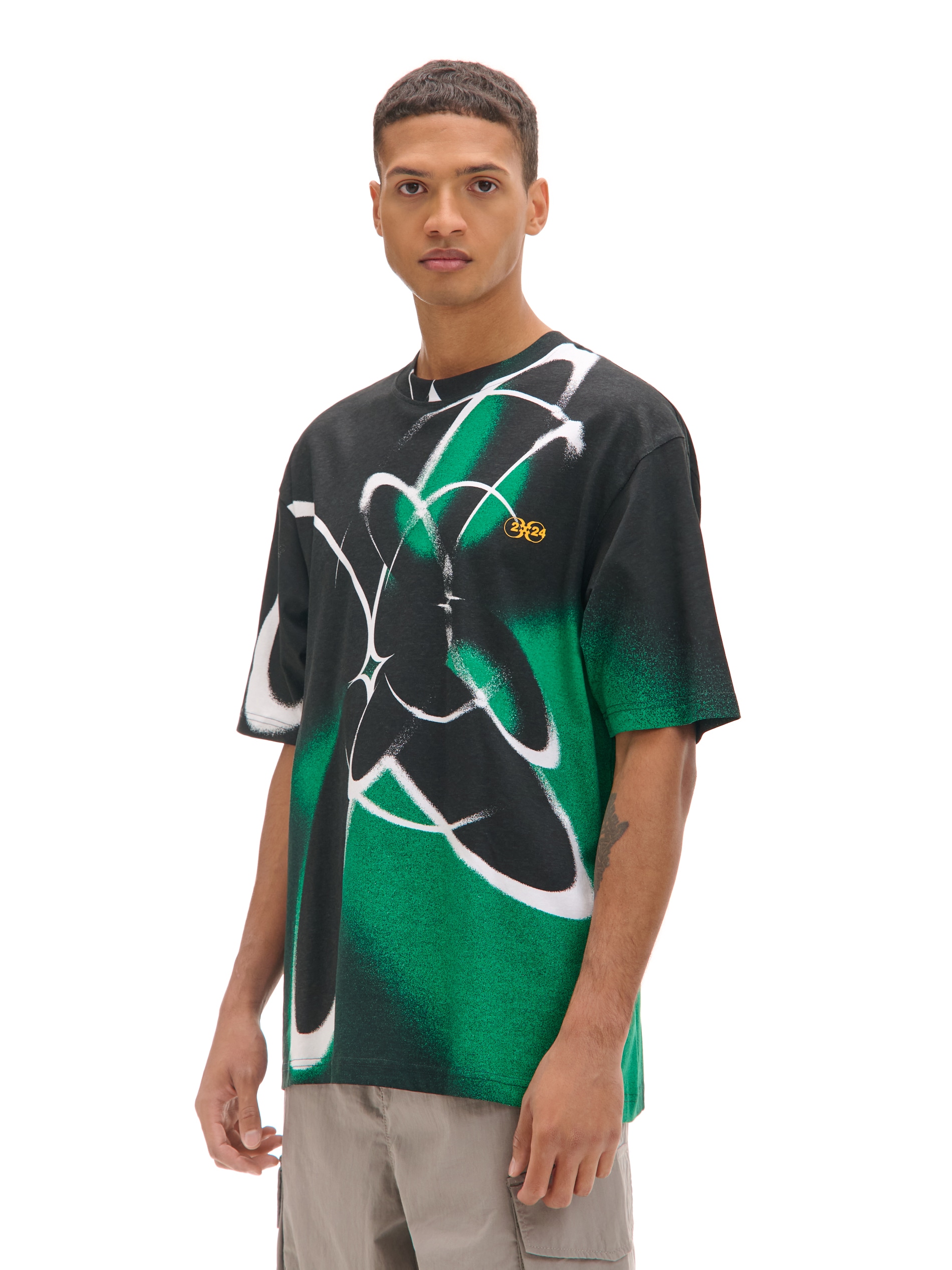 Cropp - Camiseta Con Estampado Por Toda La Prenda - Verde