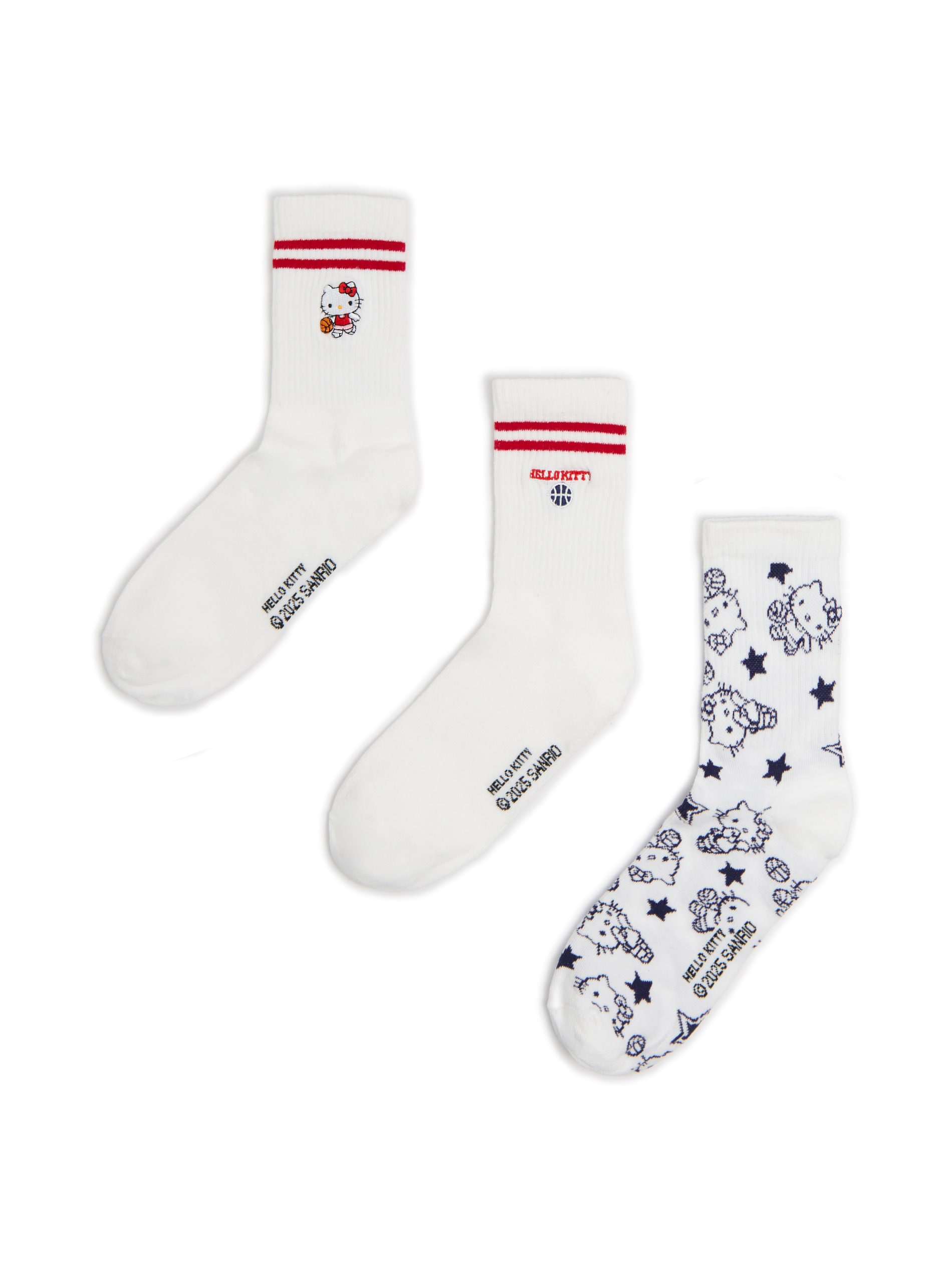 Cropp - 3 pár zokni Hello Kitty - fehér termék 2. képe