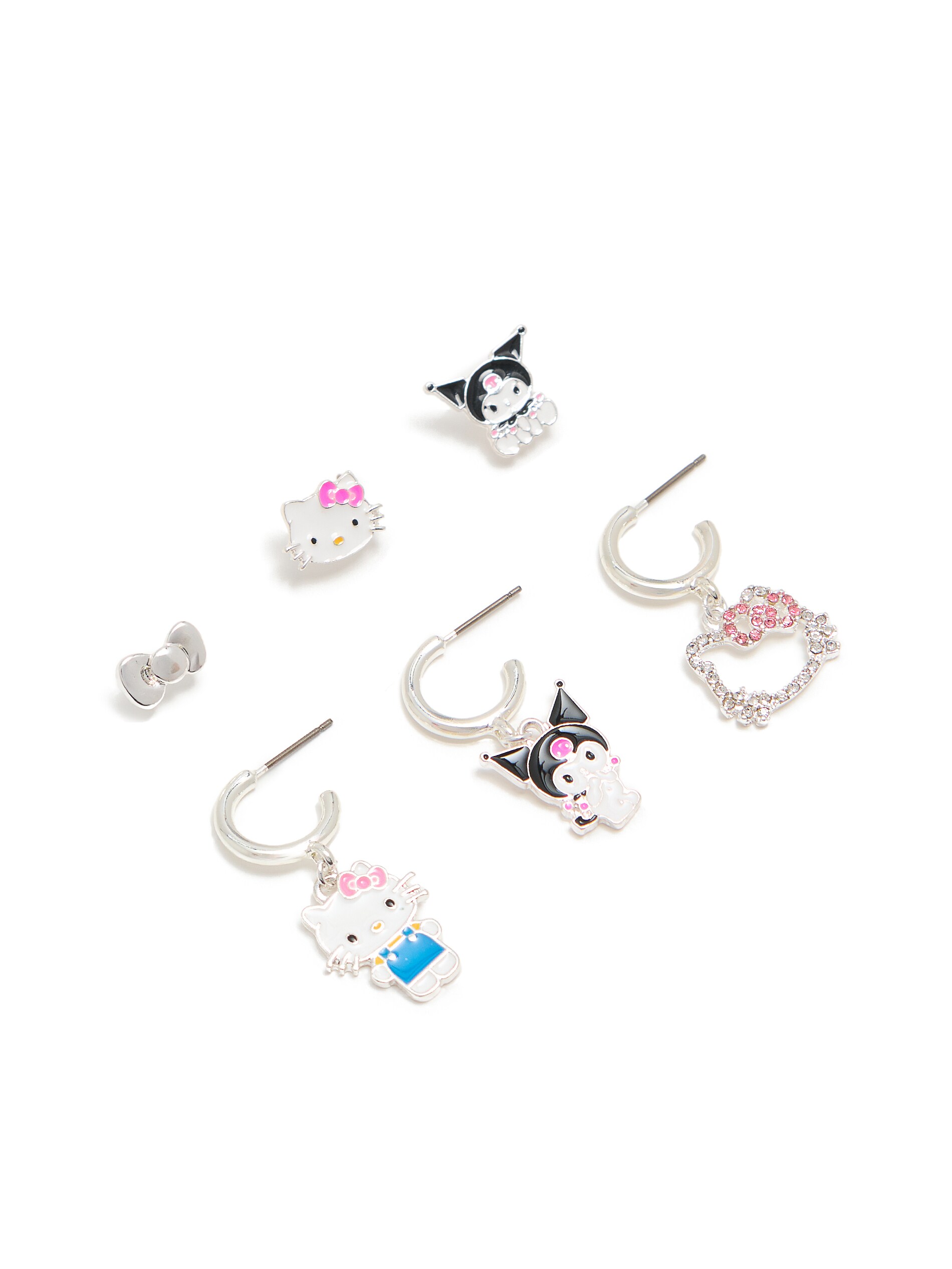 Cropp - Fülbevalók Kuromi & Hello Kitty - ezüst termék 2. képe