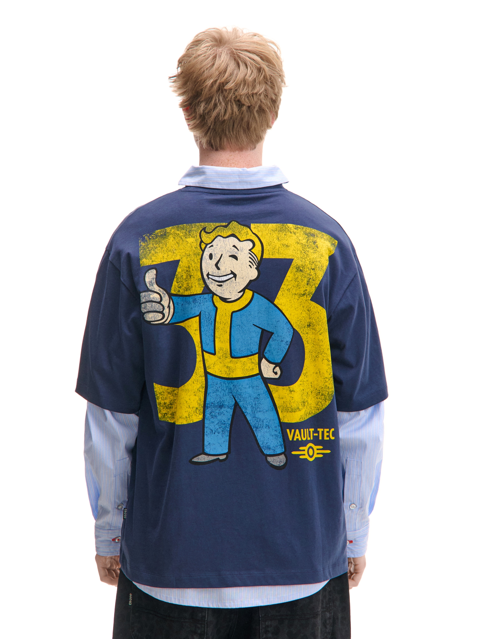 Cropp - Nyomott mintás póló Fallout - tengerészkék termék 2. képe