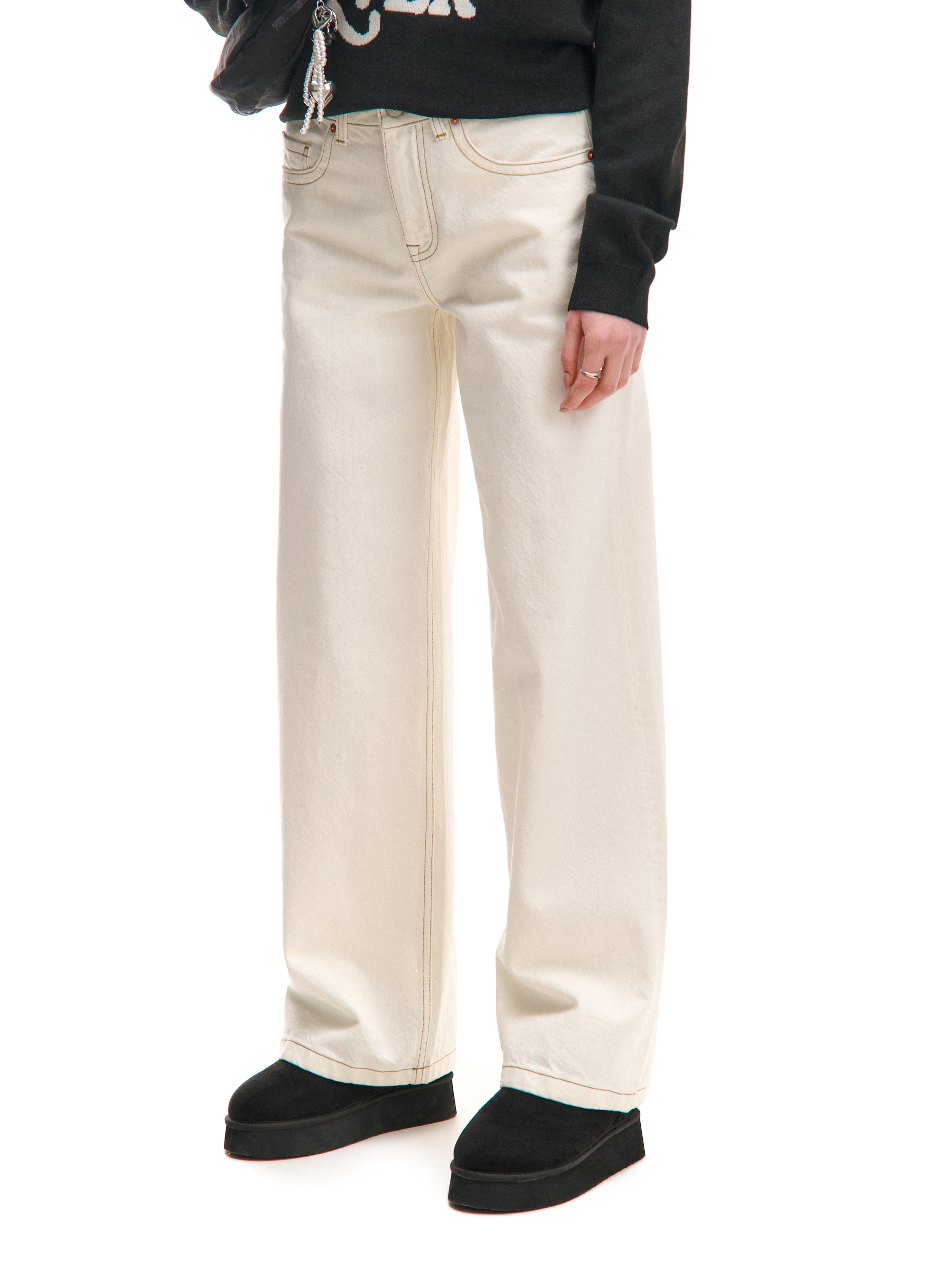 Cropp - Baggy farmernadrág - cream termék 2. képe