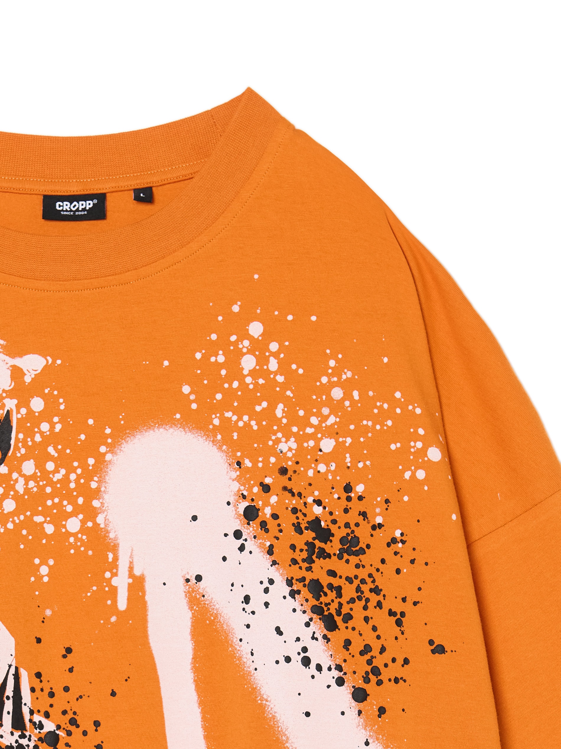 Cropp - Camiseta Oversize Con Estampado Arcane - Naranja