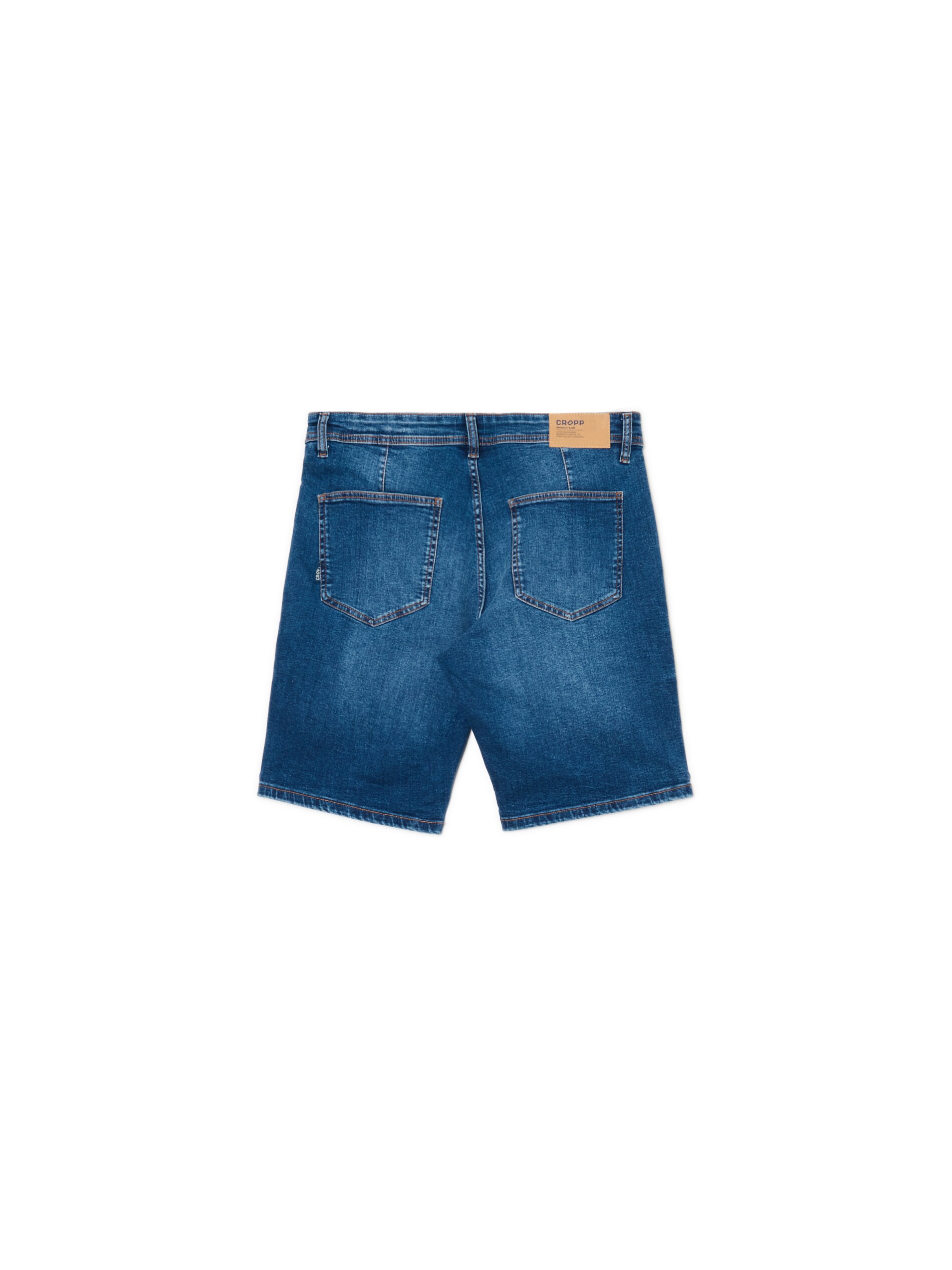 Cropp - Shorts De Mezclilla Con Efecto Lavado - Azul Marino