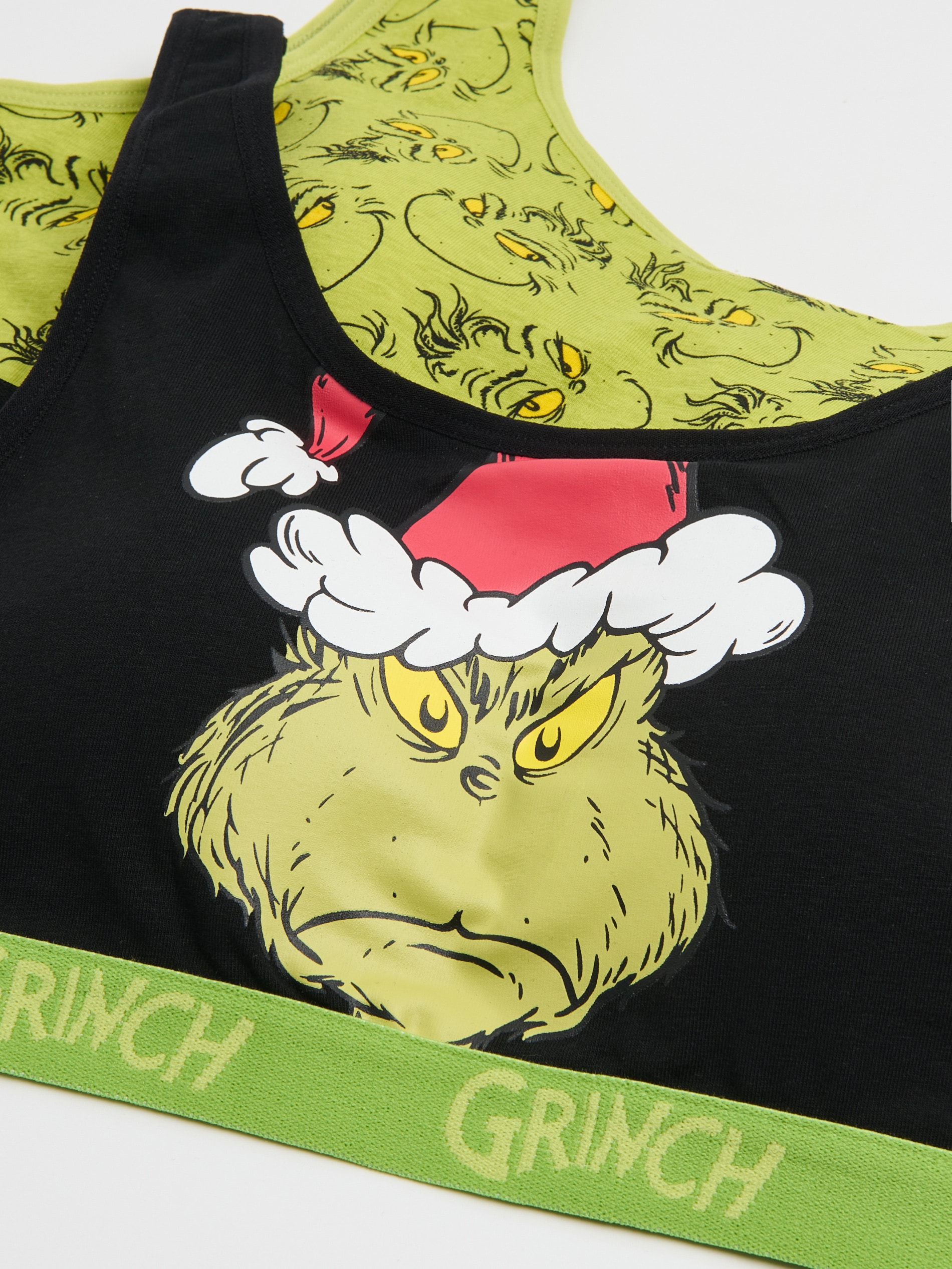 Cropp - Sujetador Navideño Grinch - Verde Amarillento