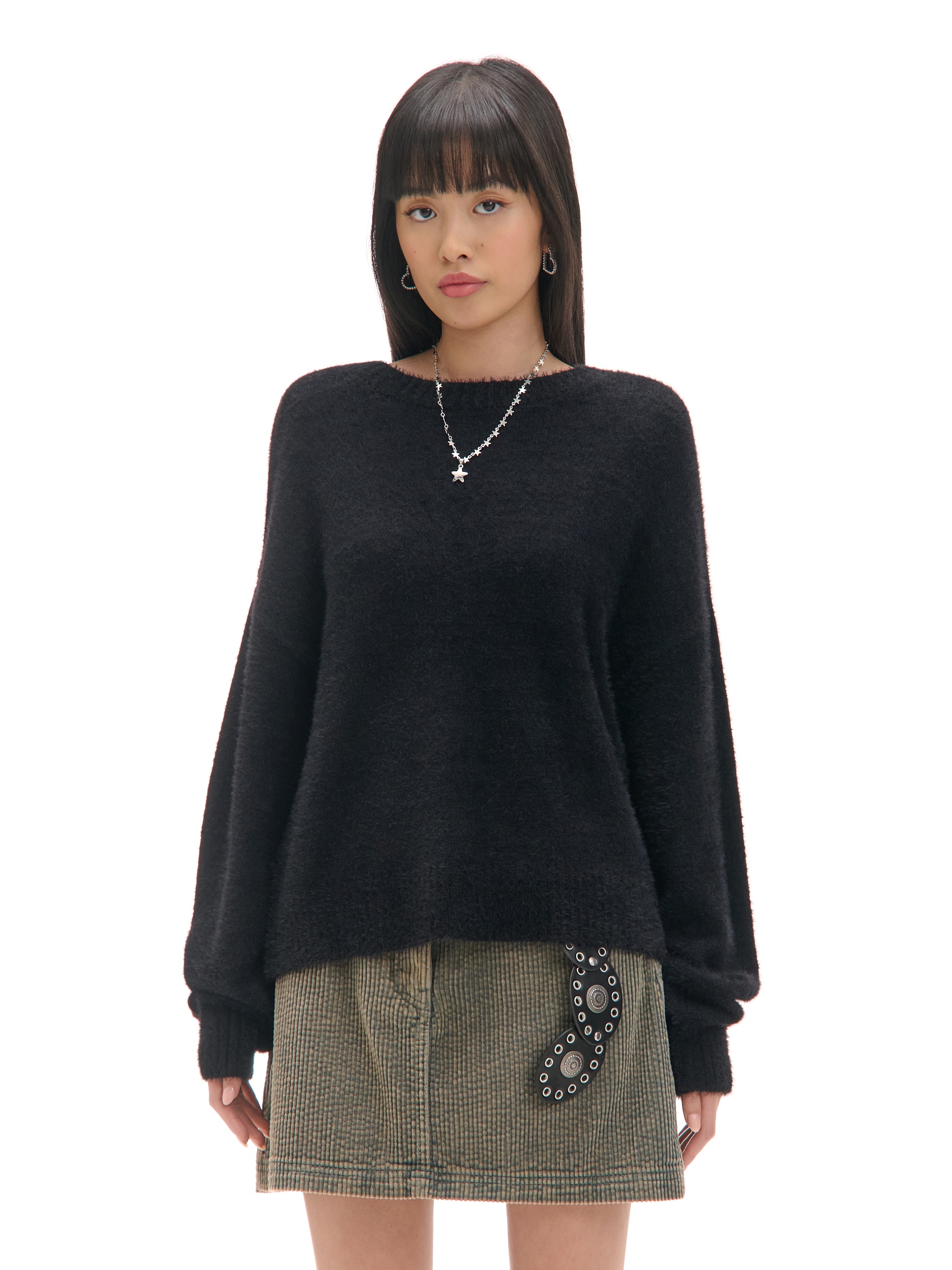 Cropp - Fluffy Sweater - Nero