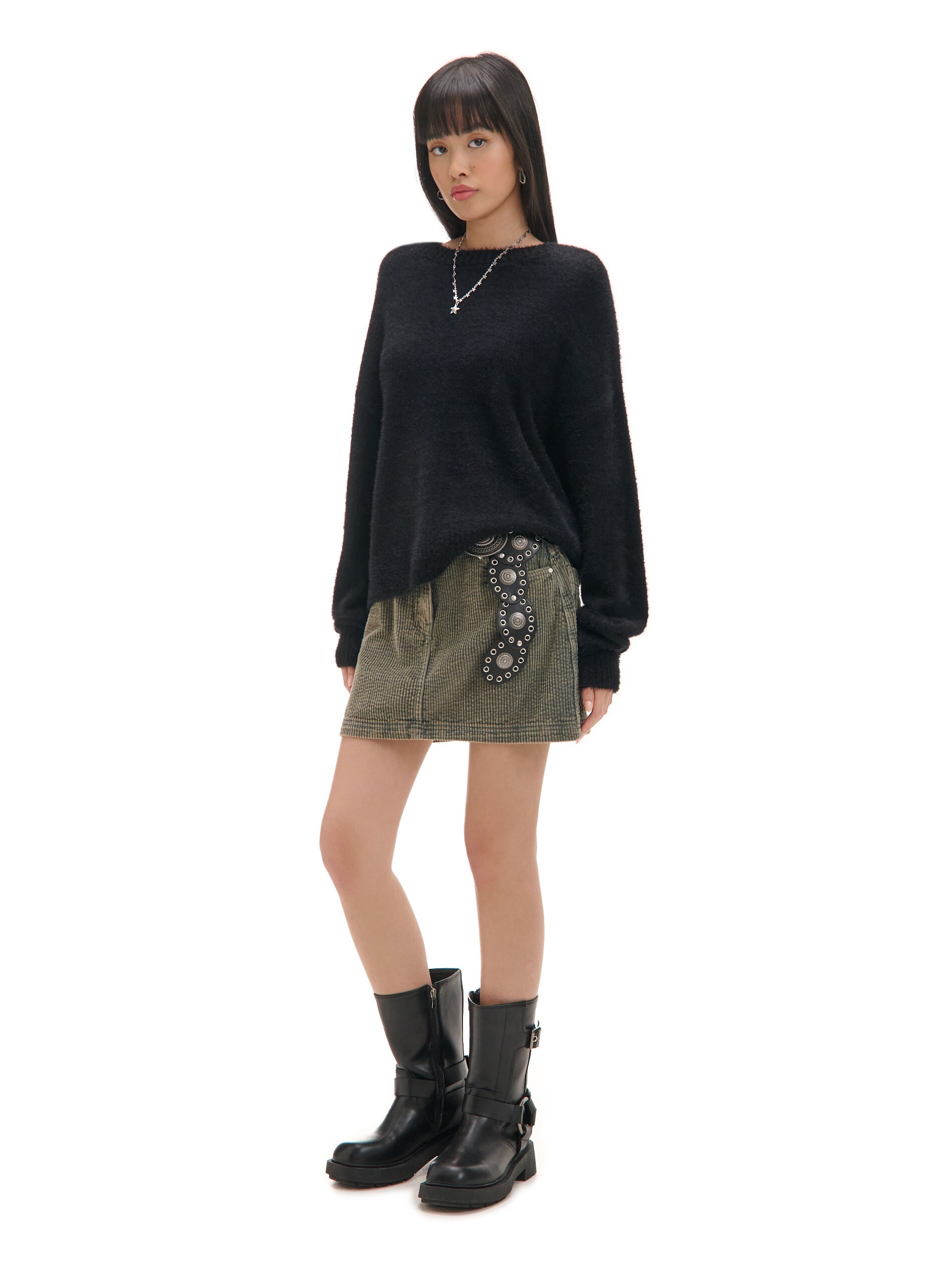 Cropp - Fluffy Sweater - Nero