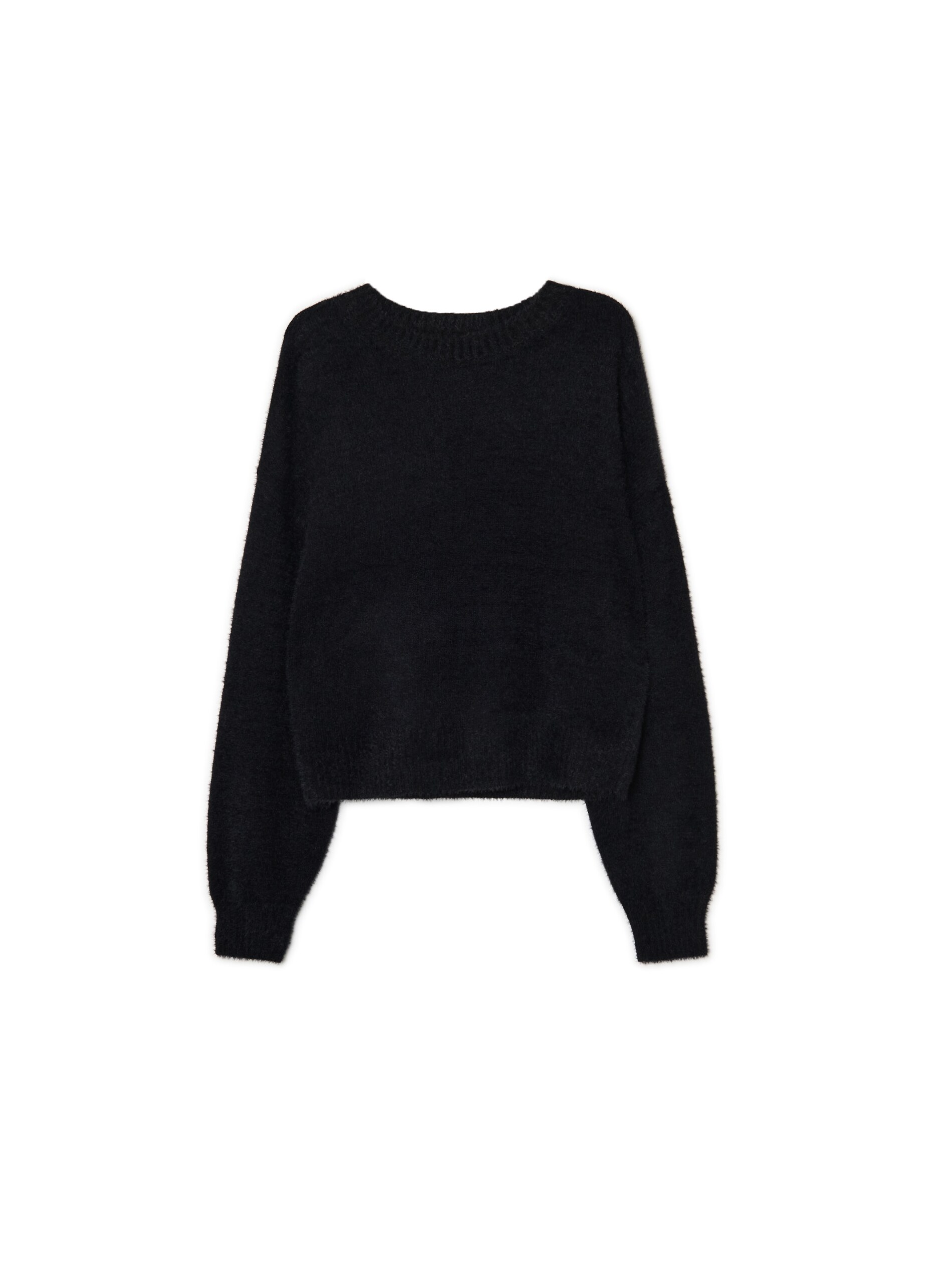 Cropp - Fluffy Sweater - Nero