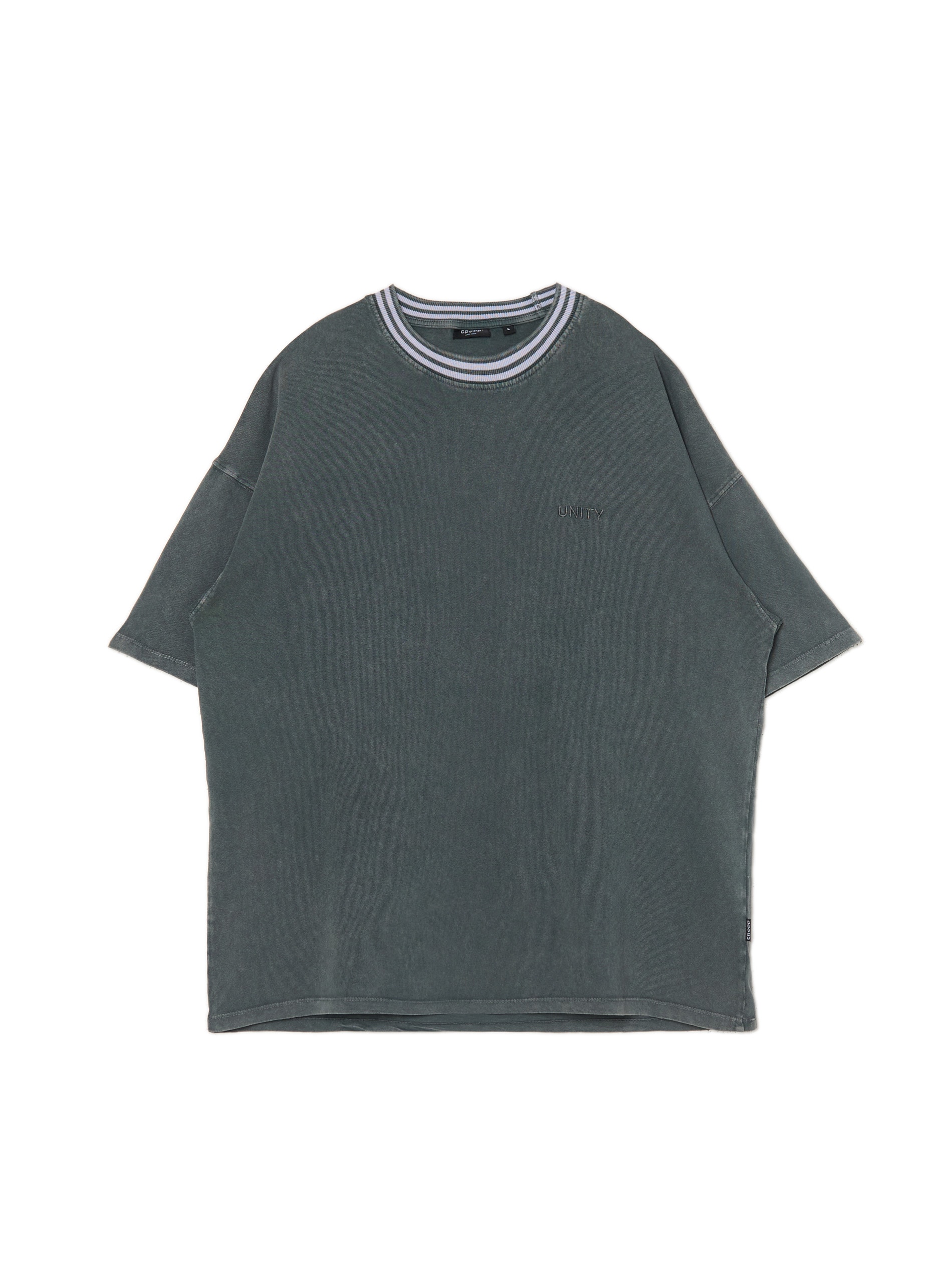 Cropp - T-shirt Con Ricamo - Grigio Medio