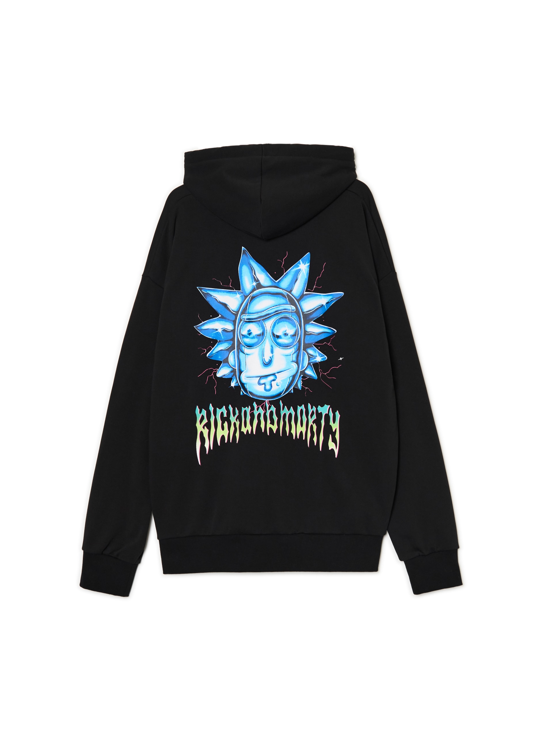 Cropp - Top Da Jogging Con Zip E Cappuccio Rick And Morty - Nero