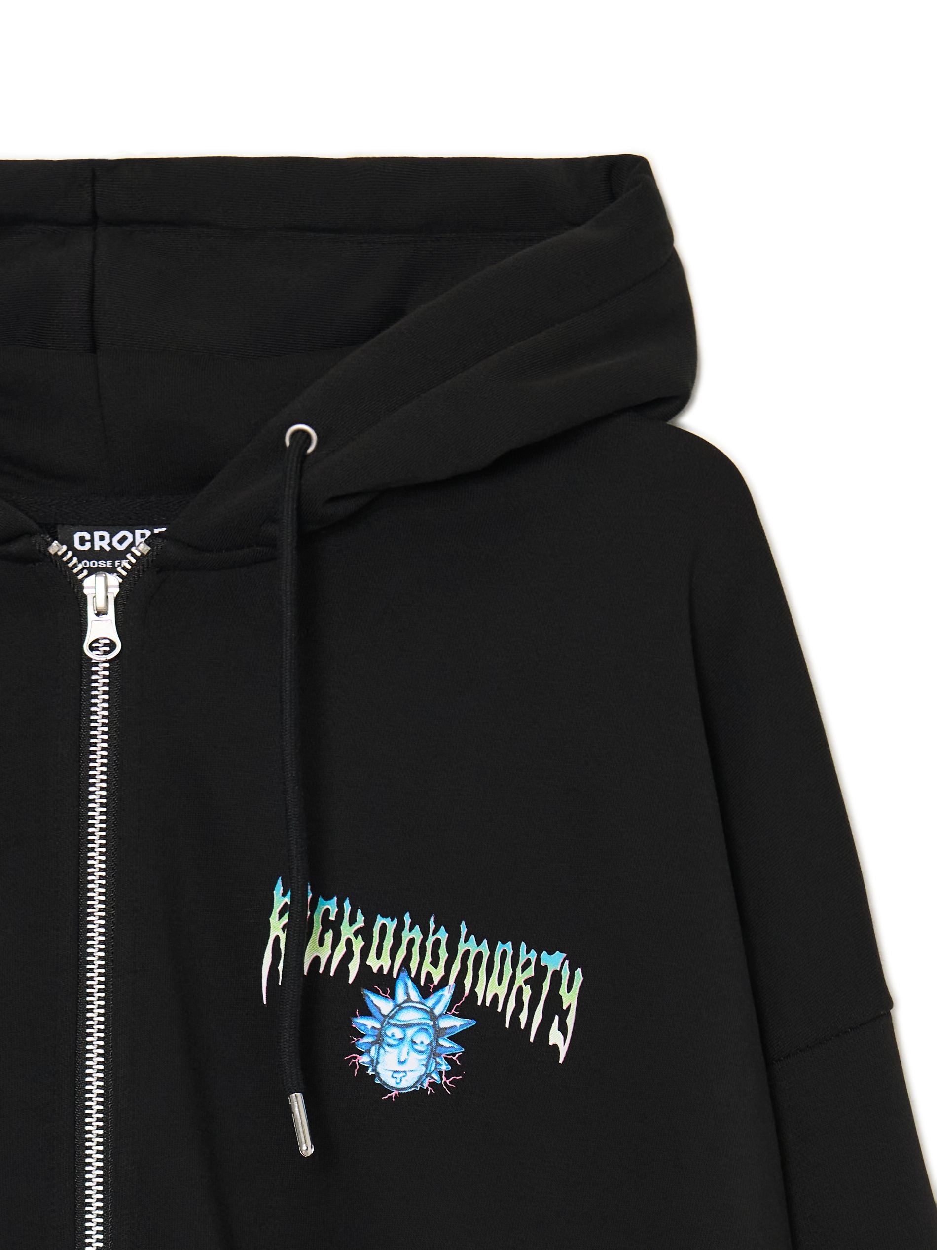 Cropp - Top Da Jogging Con Zip E Cappuccio Rick And Morty - Nero