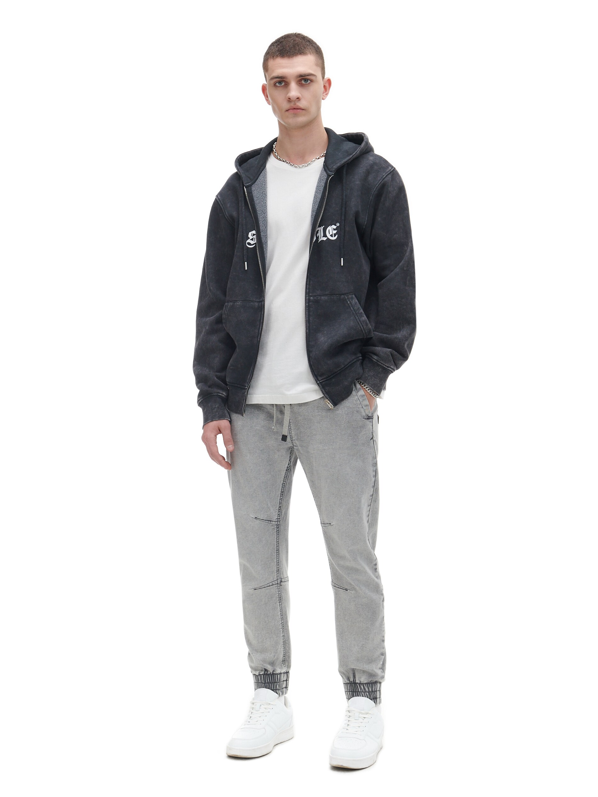 Cropp - Vaqueros Jogger - Gris Claro