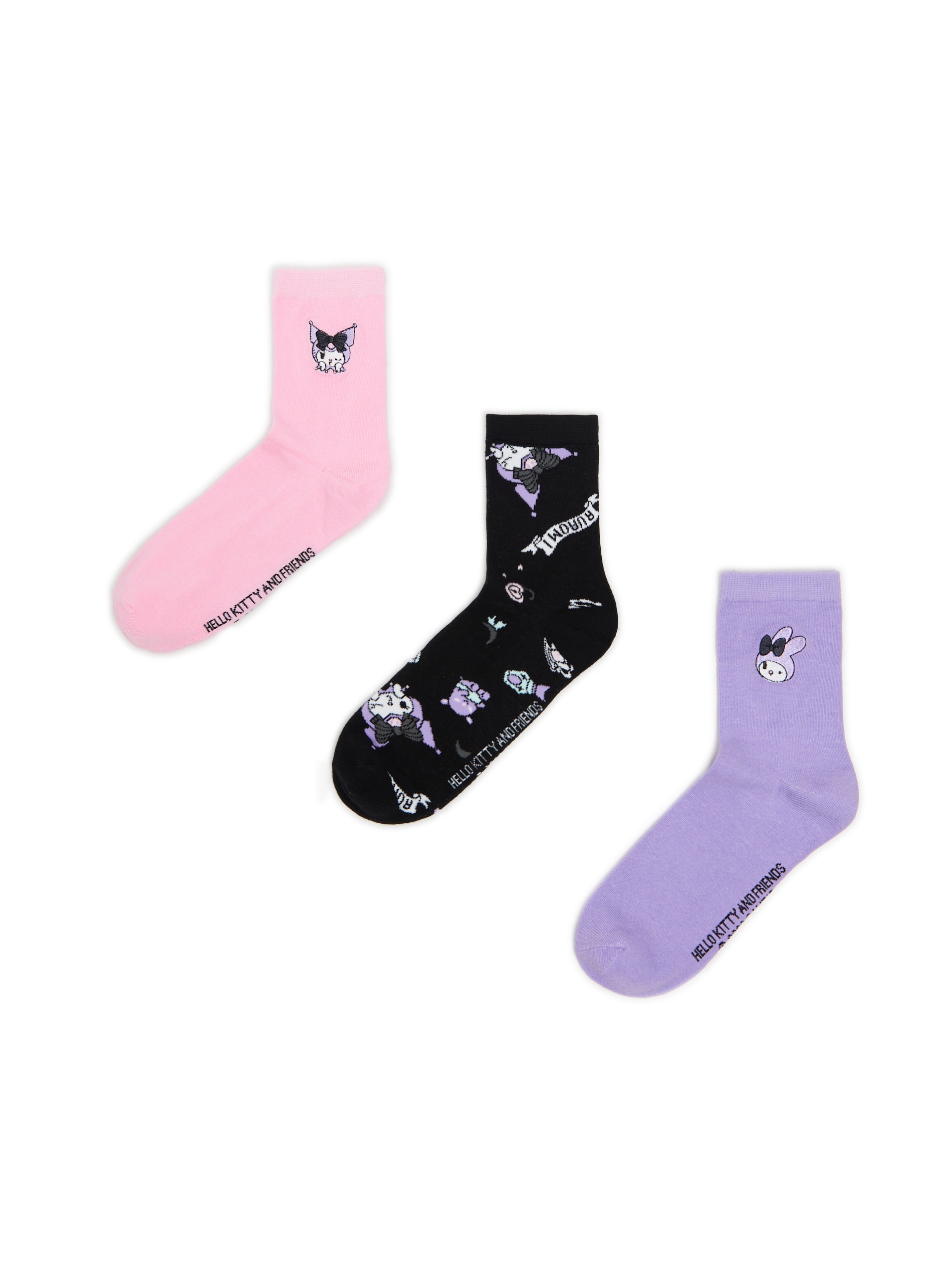 Cropp - 3er Pack Socken Kuromi - Mehrfarbig