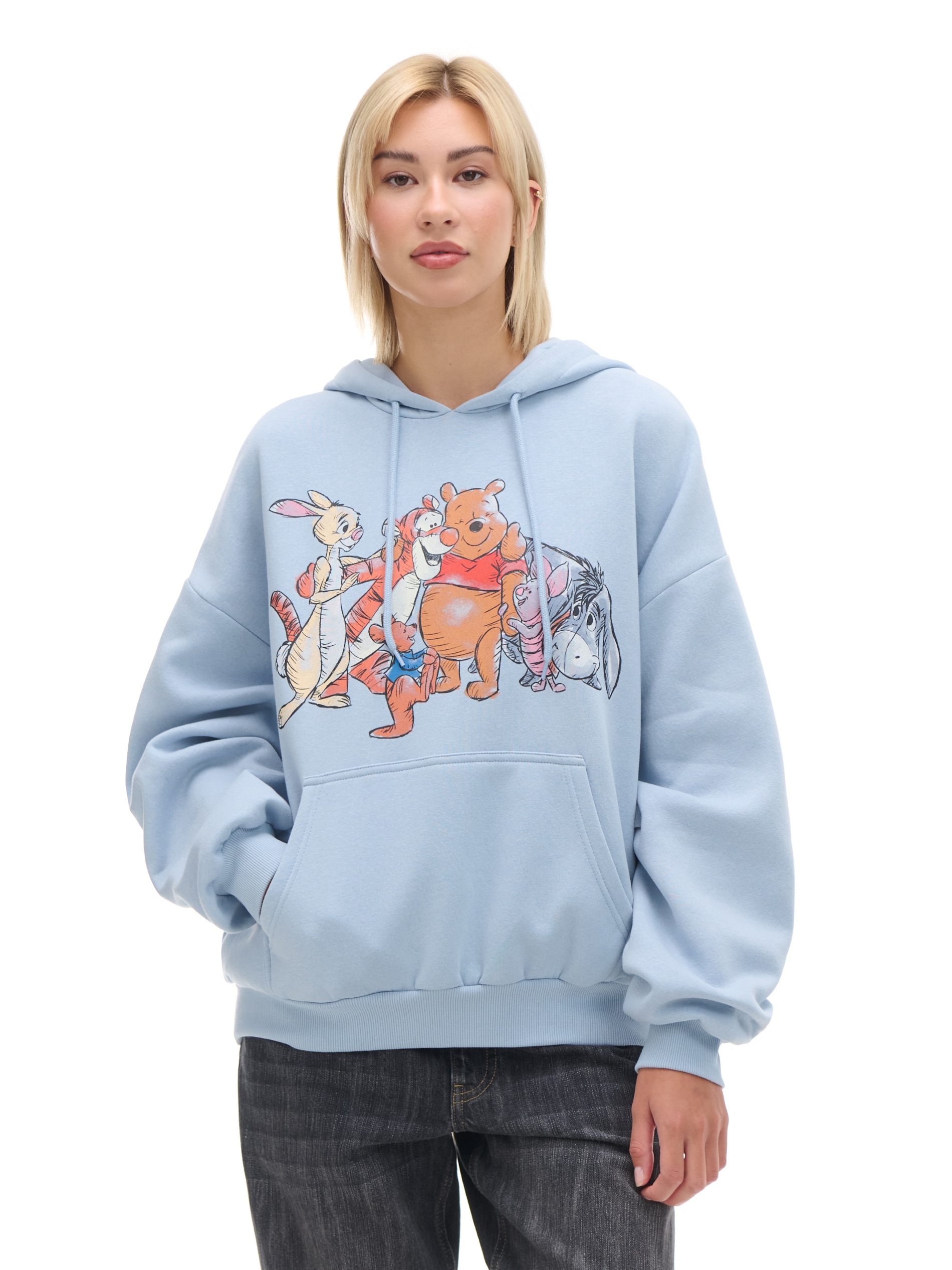 Cropp - Hanorac Cu Imprimeu Winnie Pooh - Albastru-deschis