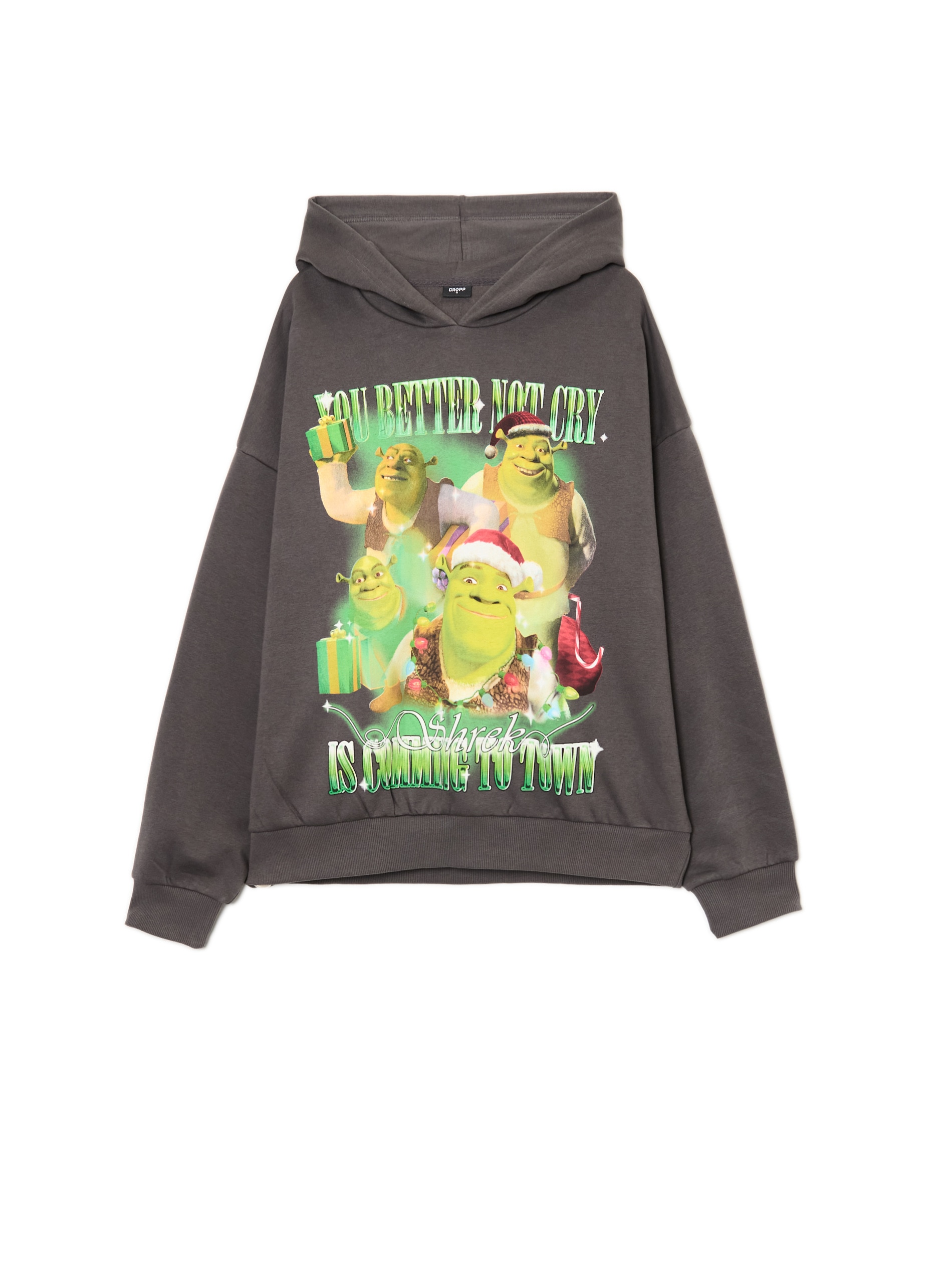 Cropp - Sudadera Con Capucha Navideña Shrek - Gris Oscuro