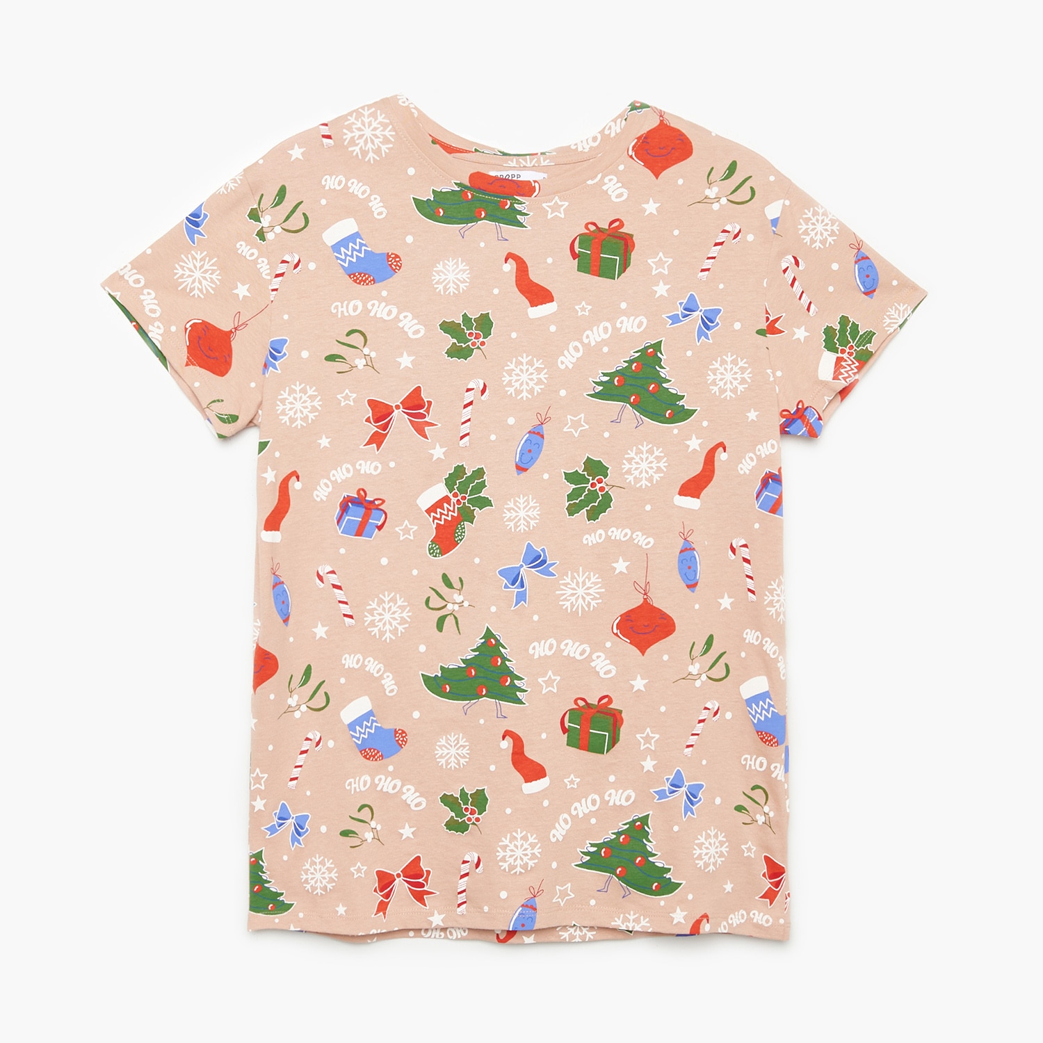 Cropp - tricou cu imprimeu all over - bej