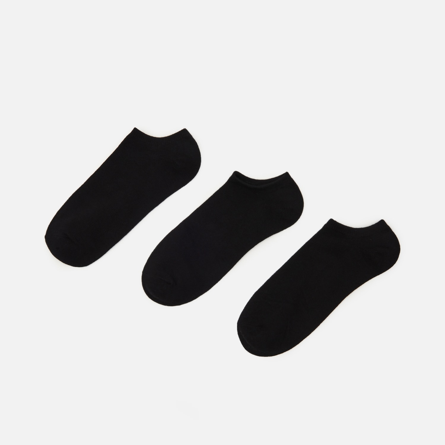 Levně Cropp - Sada 3 párů ponožek s vysokým podílem organické bavlny - Černý