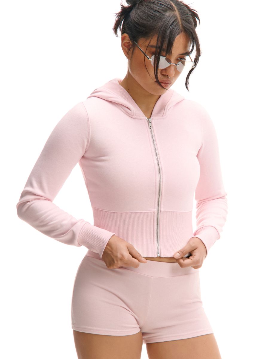 Športna jopa s kapuco na zadrgo