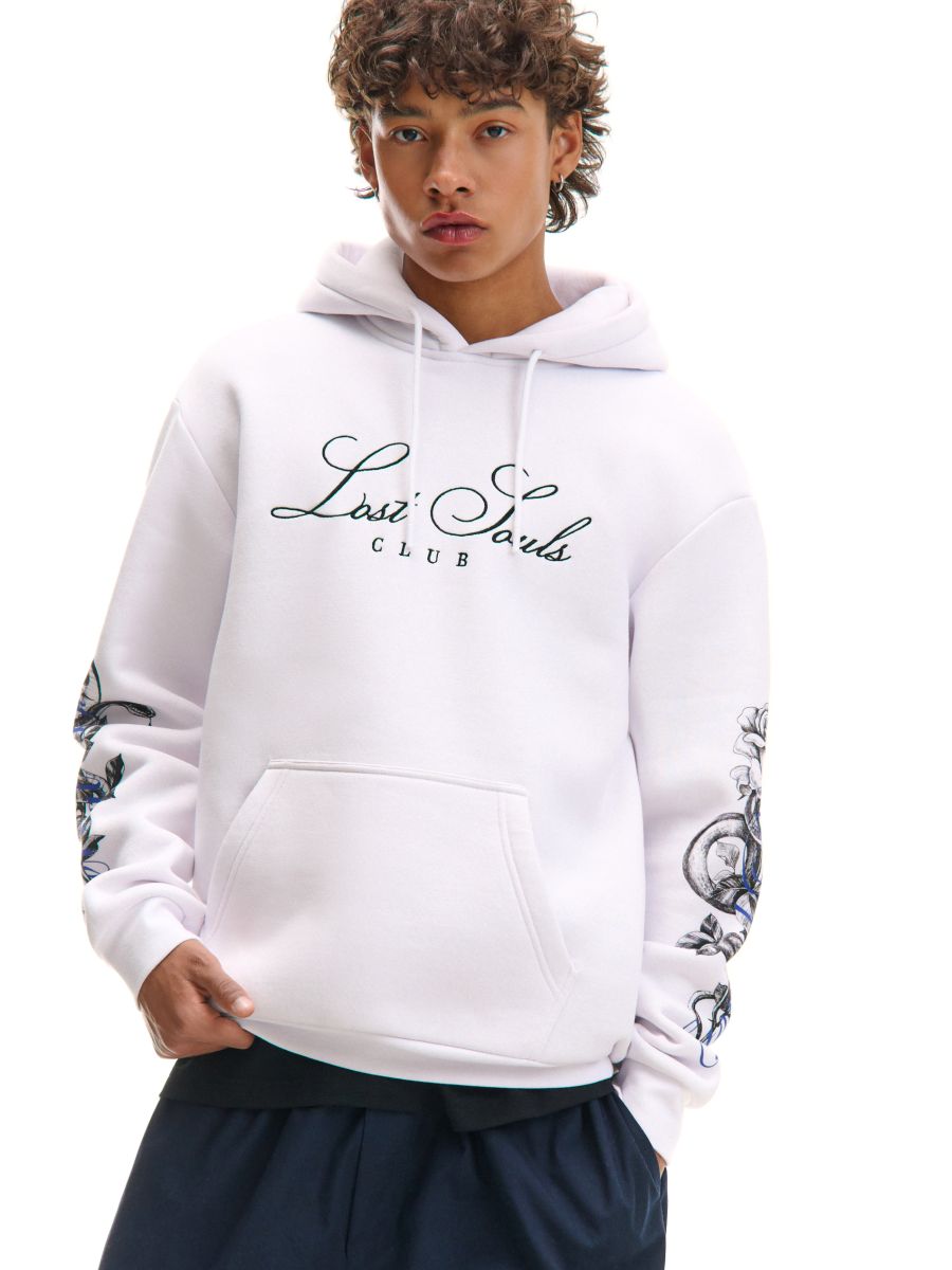 Bluza hoodie z nadrukami na rękawach