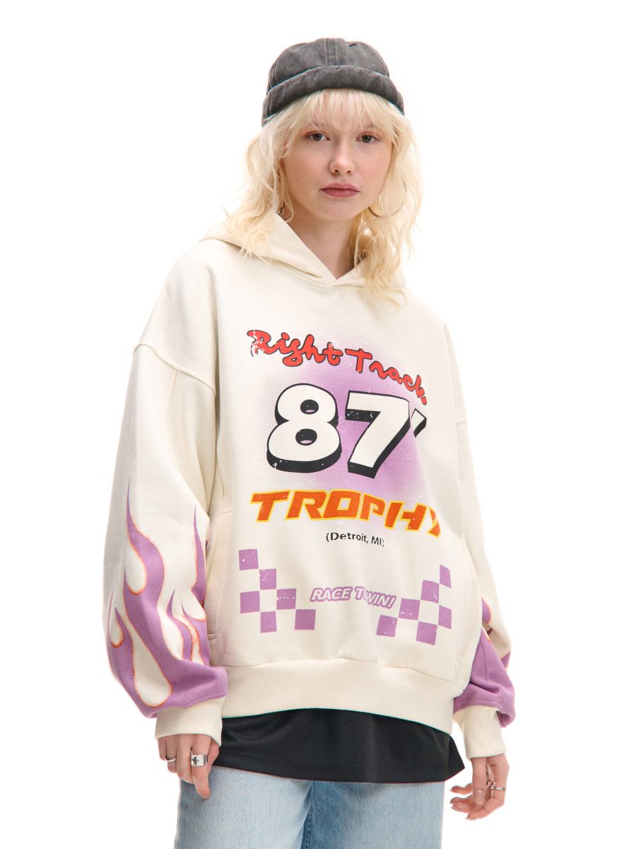 Sudadera con capucha y estampado