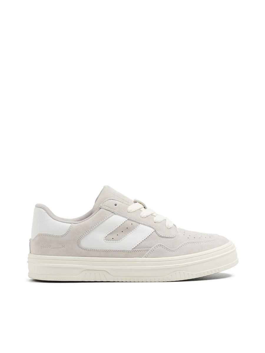 Jasnoszare zamszowe sneakersy