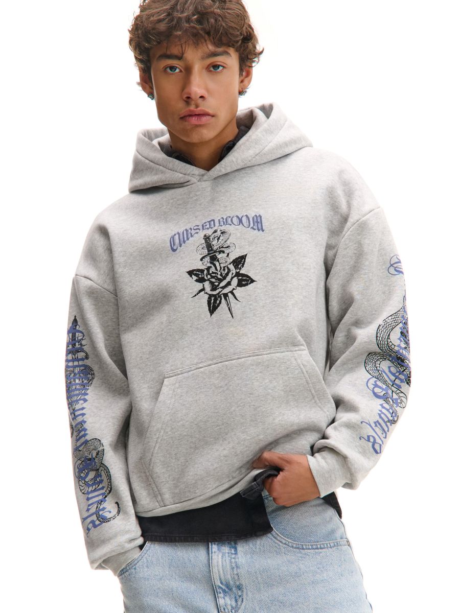 Bluza hoodie z punkowym motywem