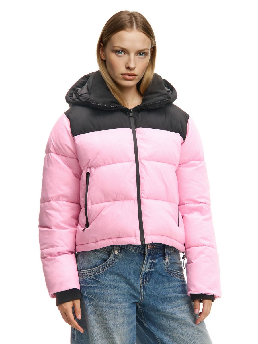 Prošívaná bunda puffer s kapucí