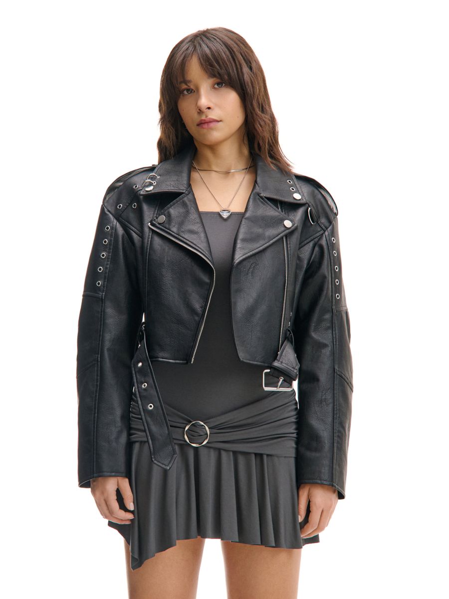 Giacca in eco pelle