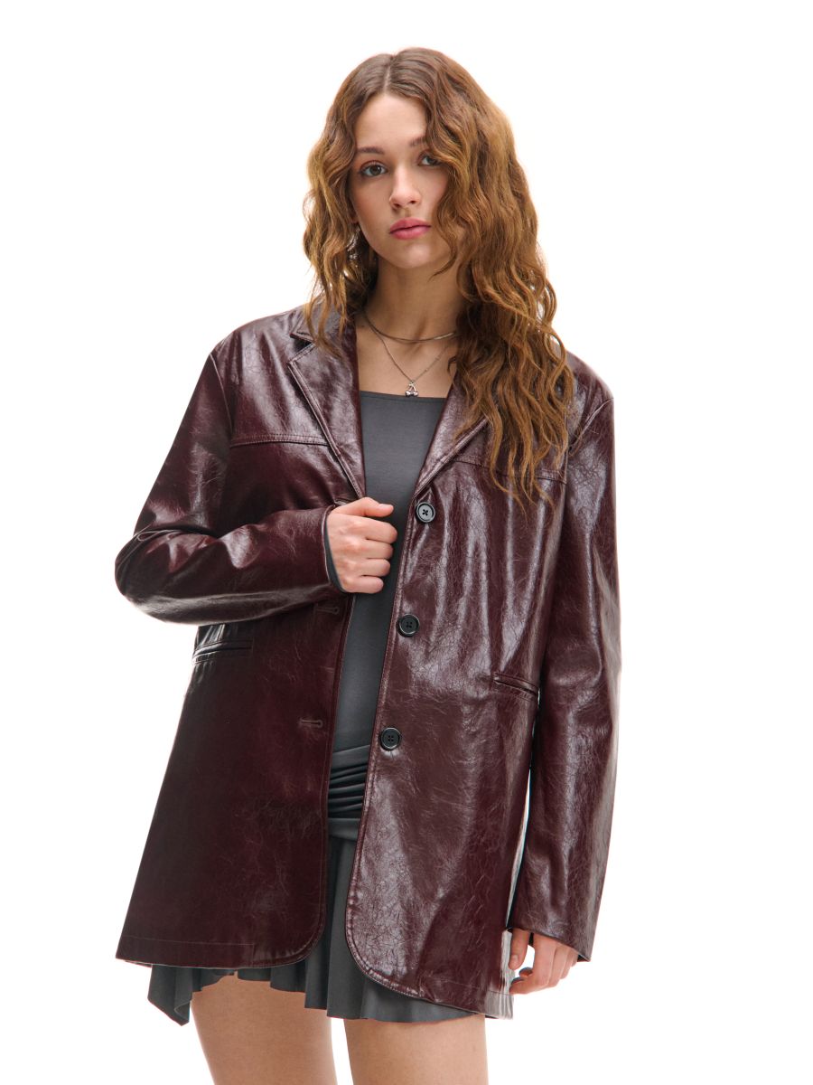 Faux leather jacket