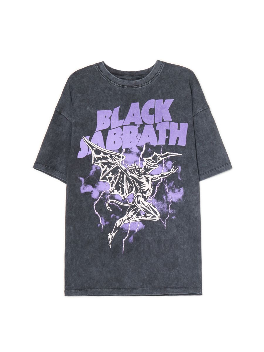 Črna majica s potiskom Black Sabbath