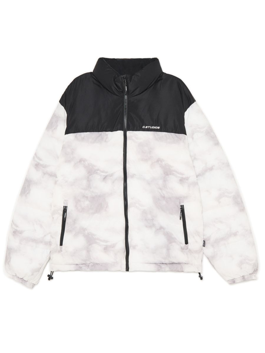 Wzorzysta kurtka puffer ze stójką - CROPP - 139FN-00X