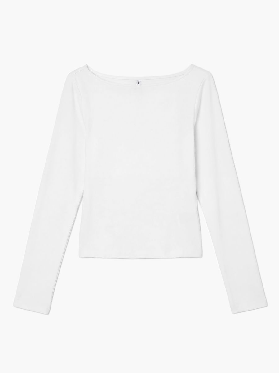 Biała koszulka longsleeve