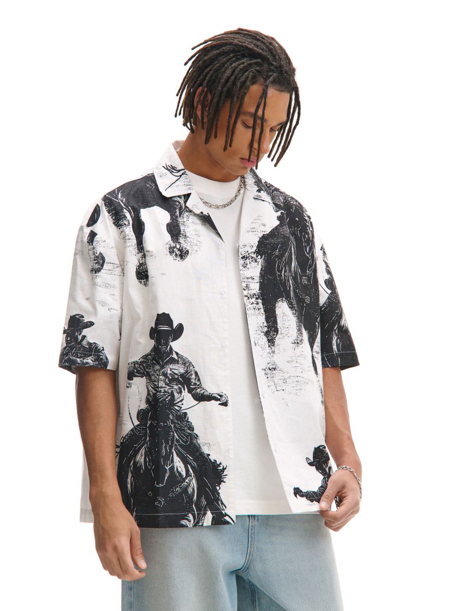 Printed cotton shirt