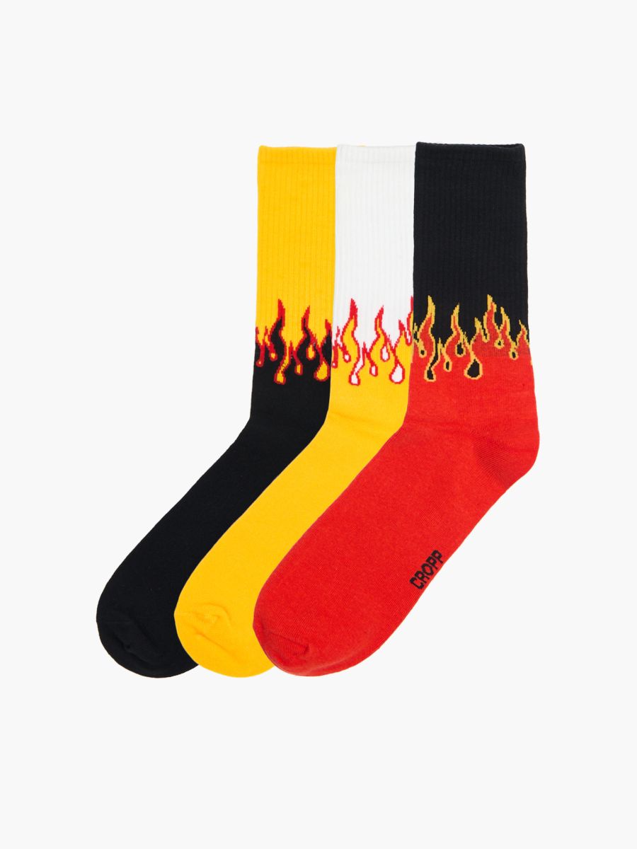 3er Pack Socken mit Aufdruck