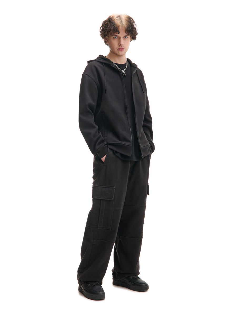 Top da jogging con zip e cappuccio