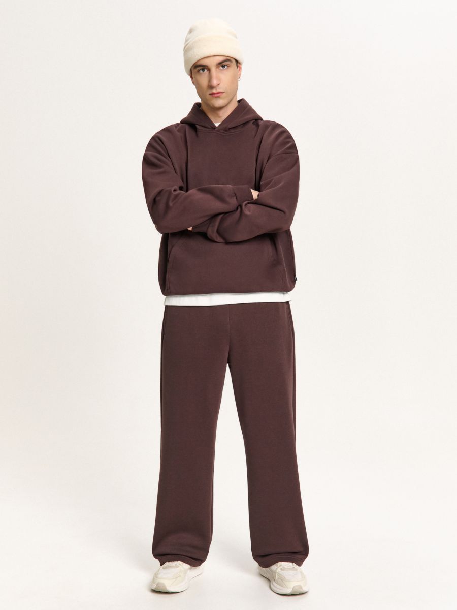 Dresowe ciemnoszare spodnie straight